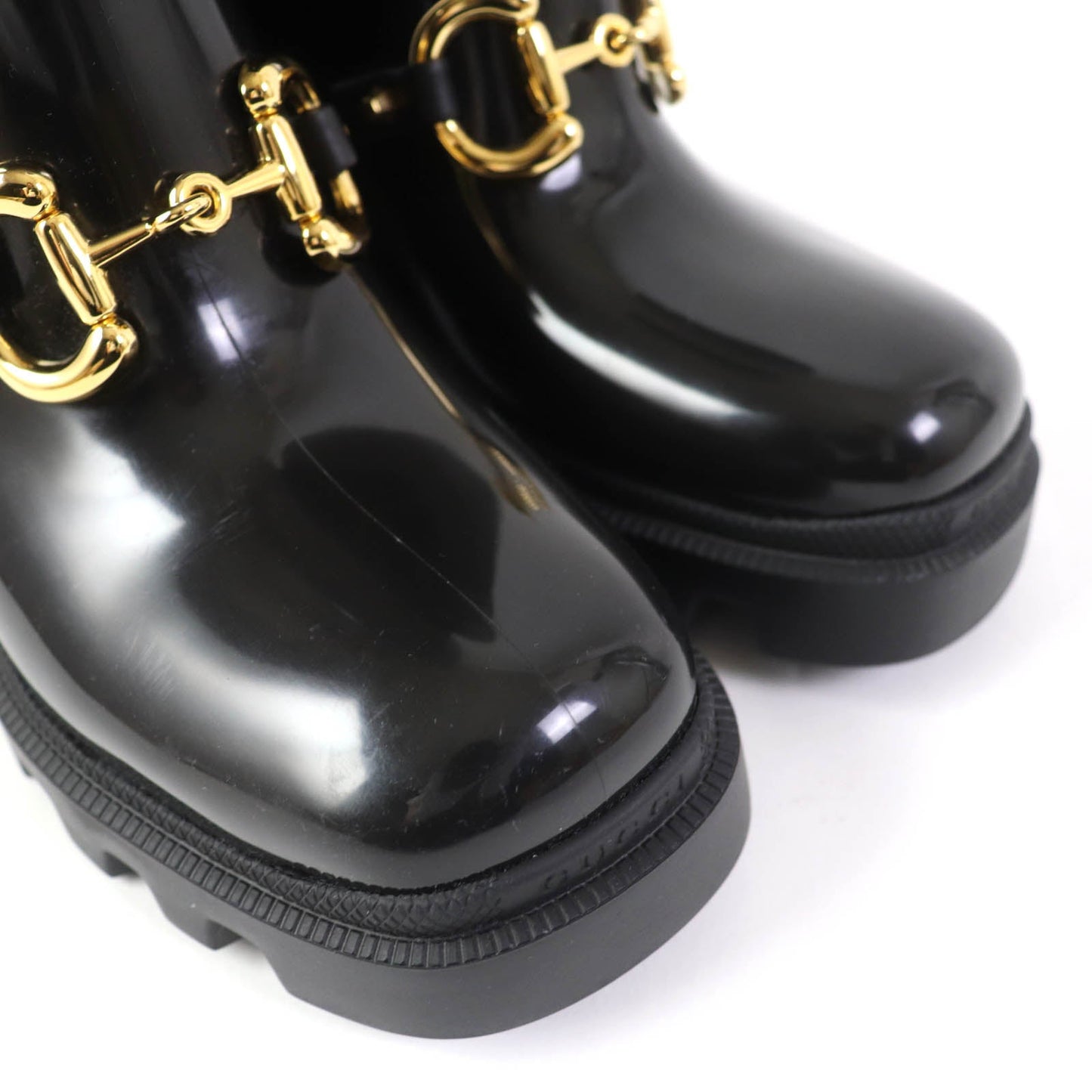 GUCCI Knee-high boots 659707 rubber black Women 35 Secondhand