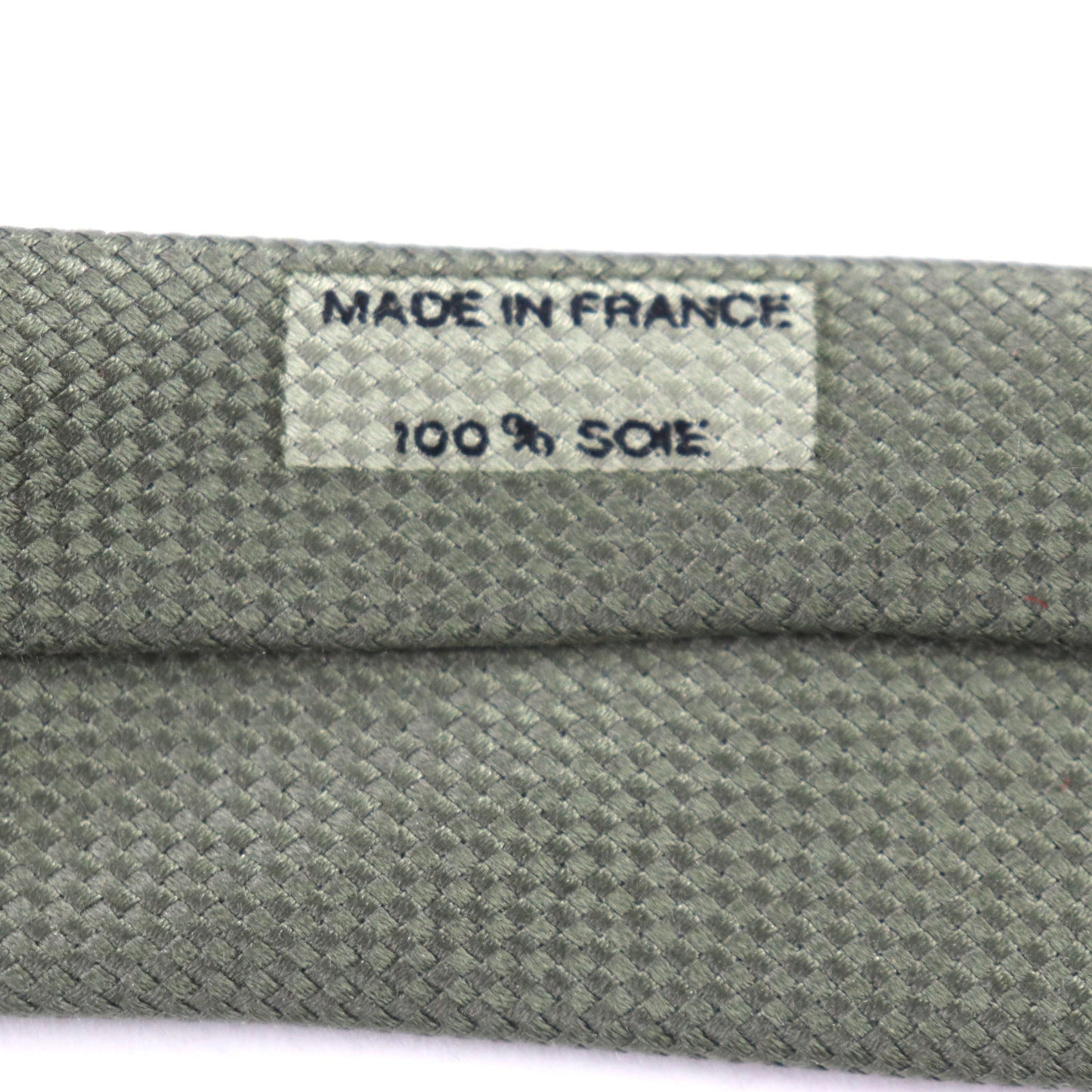 HERMES tie silk khaki
