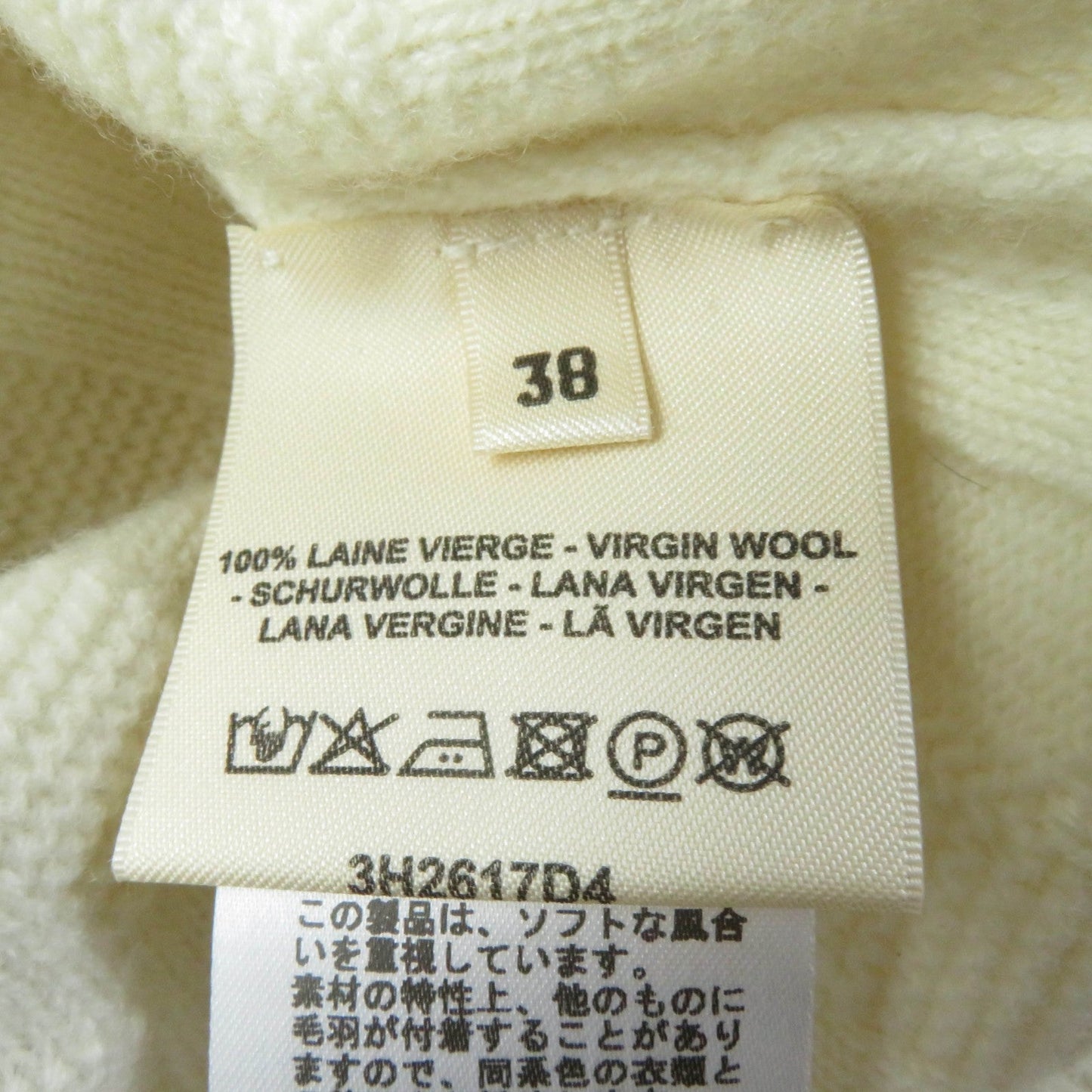 HERMES knit 3H2617D4 wool Ivory 38