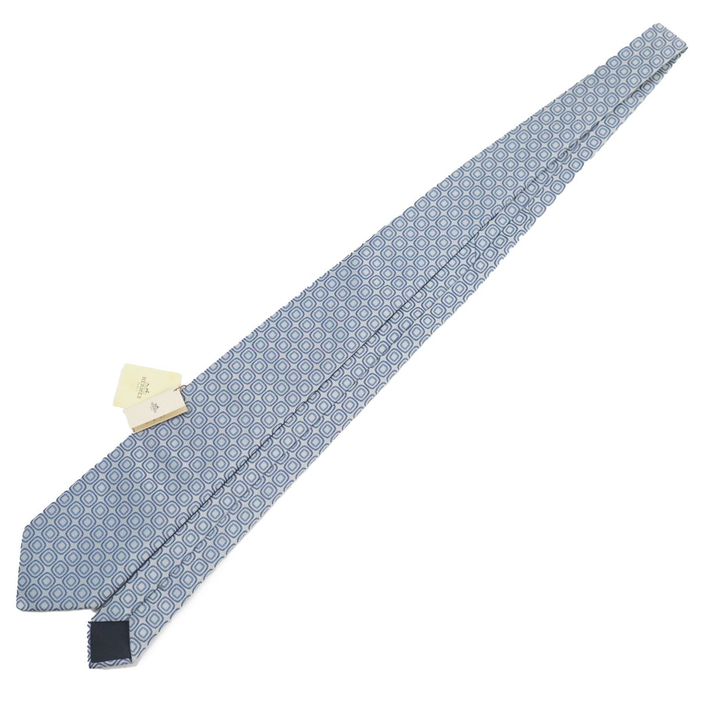 HERMES tie 758632T silk blue CRAVATE 9.1