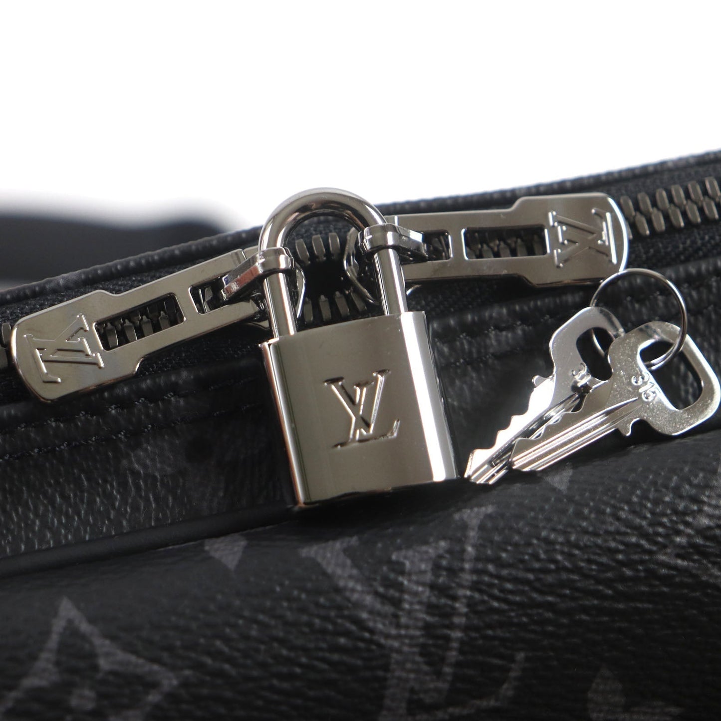 LOUIS VUITTON Briefcase M46457 Monogram Eclipse canvas Black Gray Monogram Eclipse Porte Documan Voyagej