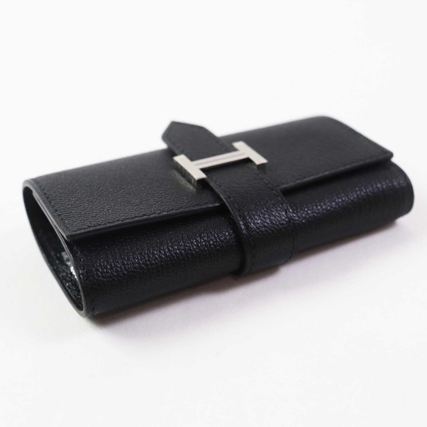 HERMES Key case Key holder  Shave black Bean