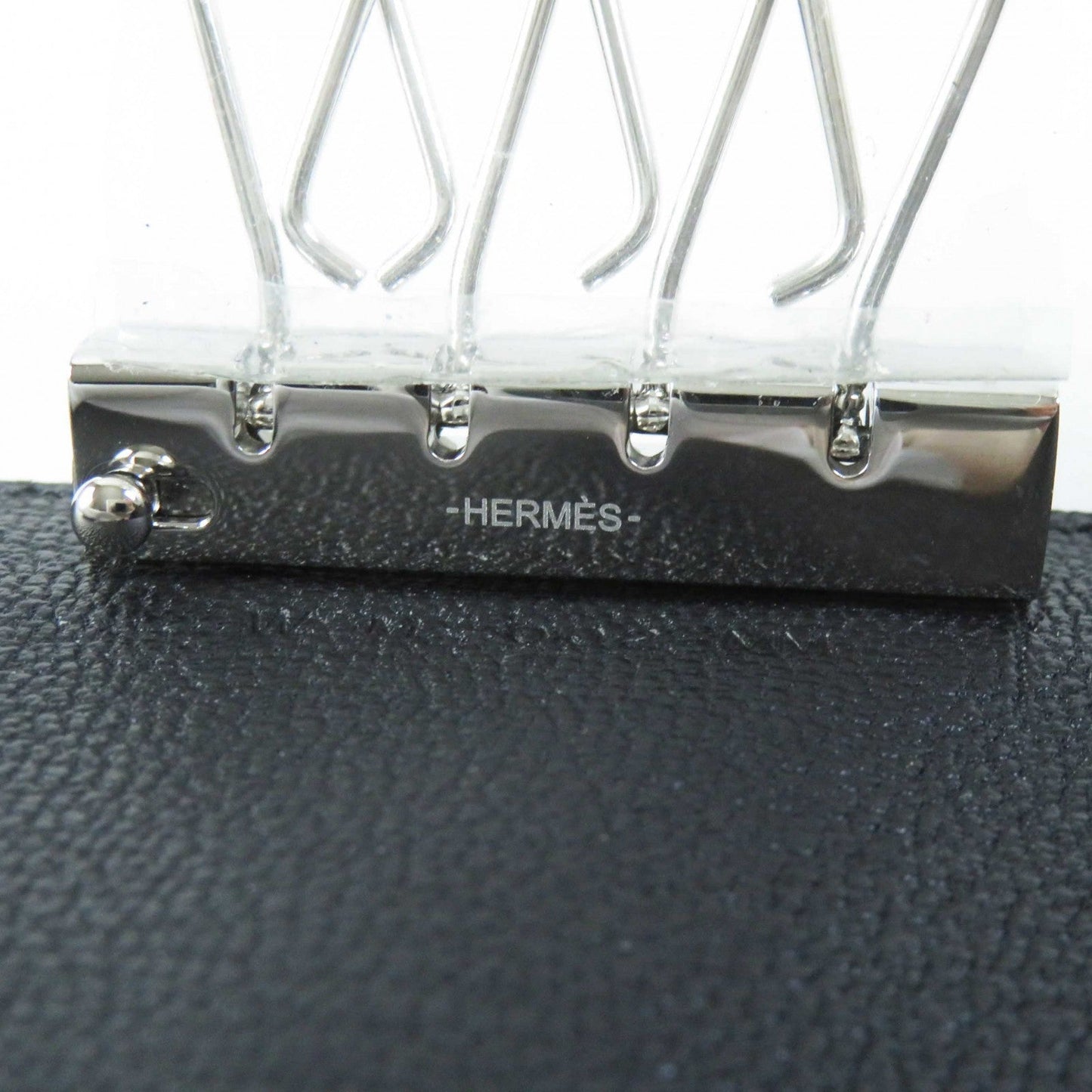 HERMES Key case Key holder  Shave black Bean