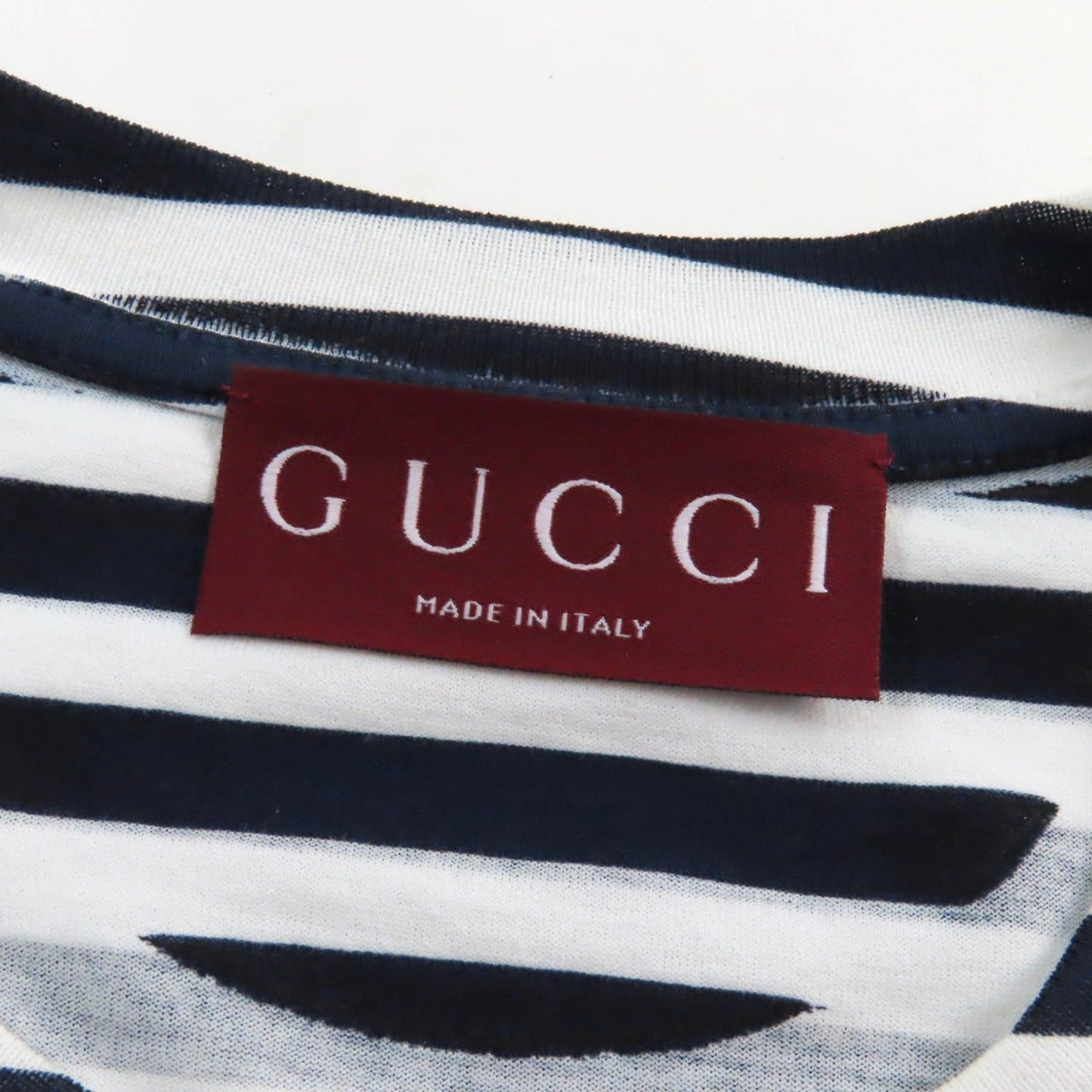 GUCCI Short sleeve T-shirt 789314 cotton Navy white XS