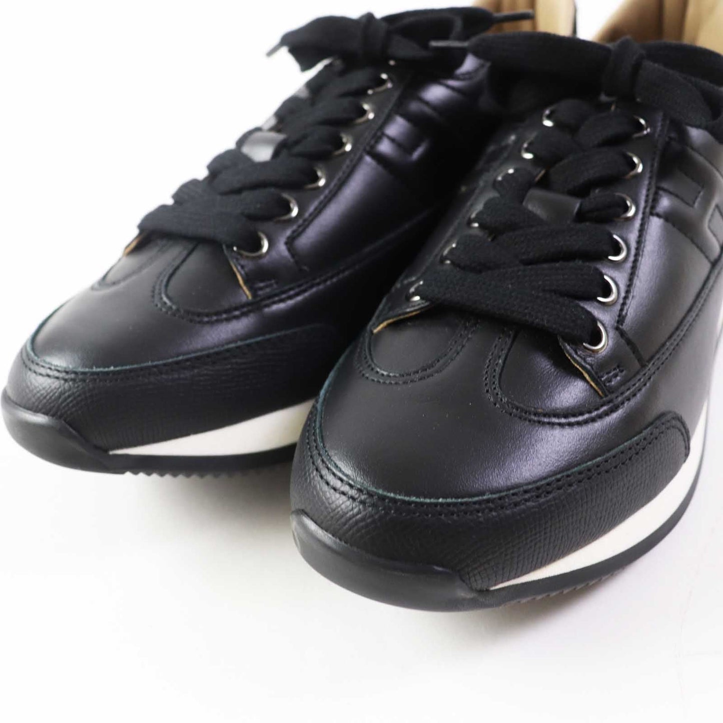 HERMES sneakers Main: Leather black Trail Women 37.5 Used
