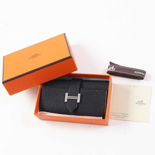 HERMES Key case Key holder  Shave black Bean