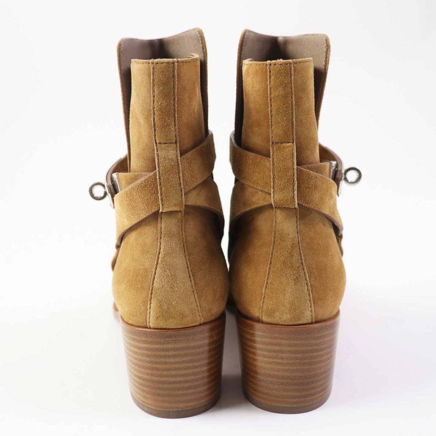 HERMES short boots Provence Brown beige type French 50 38.5