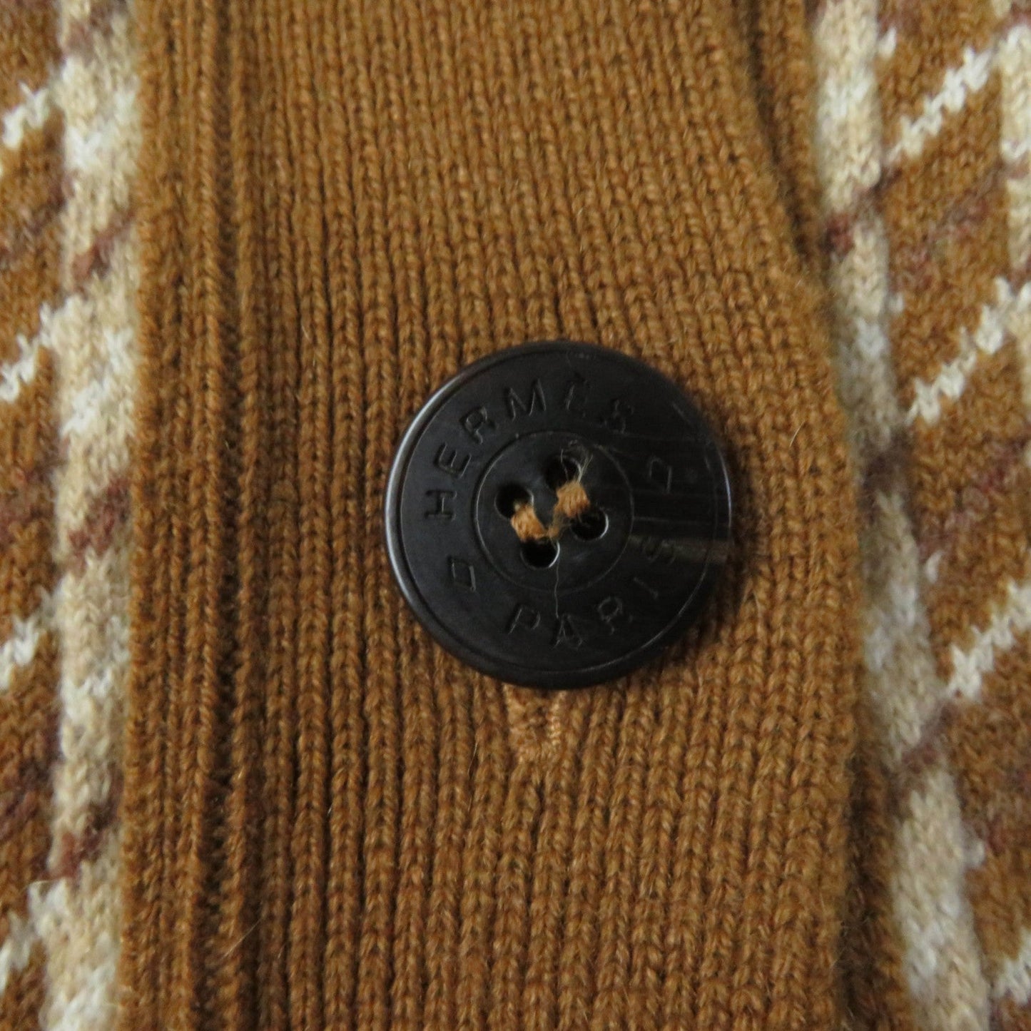 HERMES cardigan cashmere Brown type 38