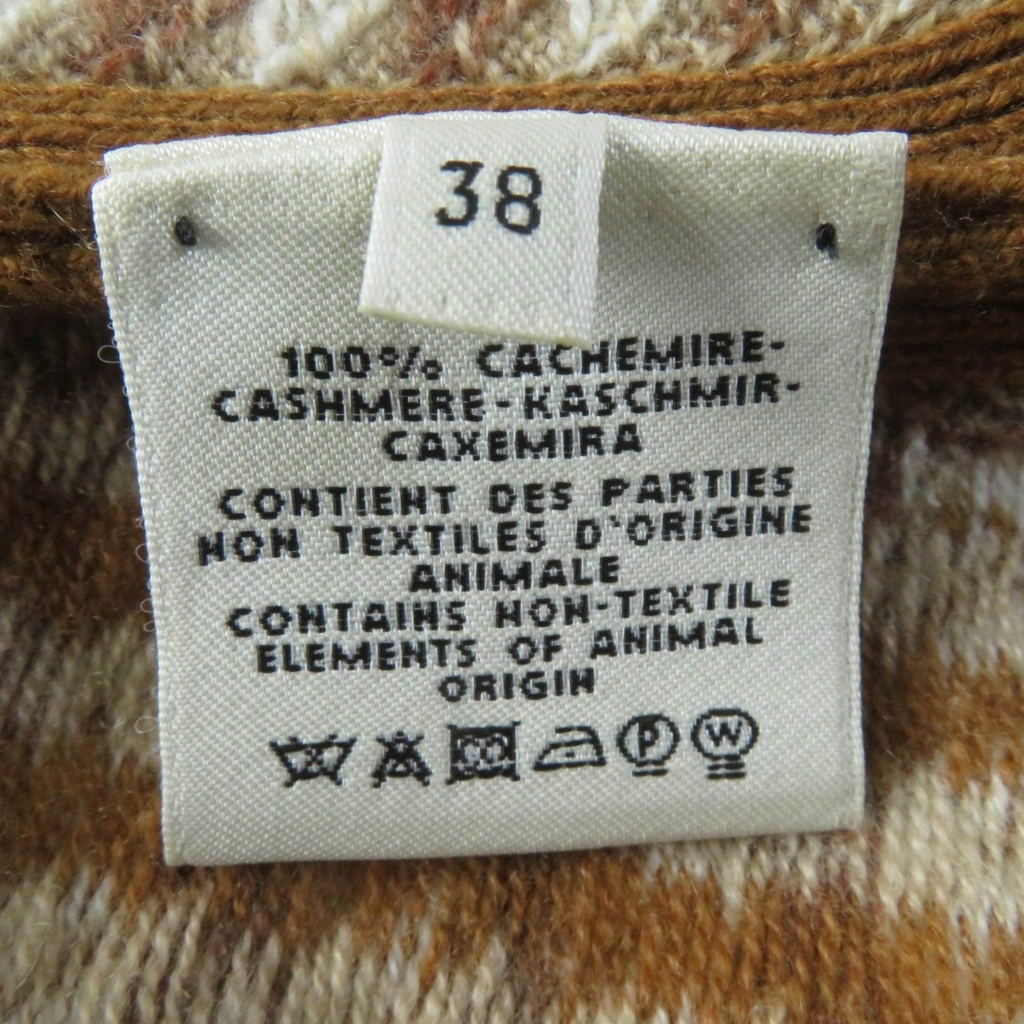 HERMES cardigan cashmere Brown type 38