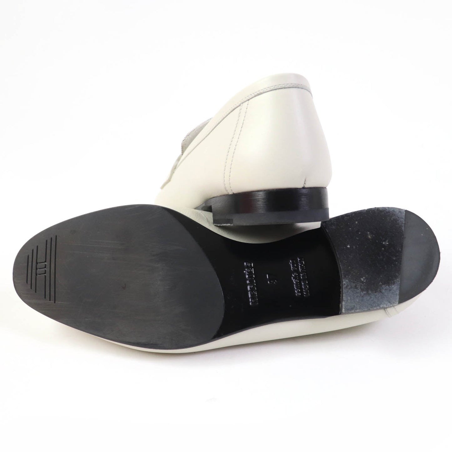 HERMES Slip-on H241071Z leather Blanc de Paris Prunoir moccasins paris 37