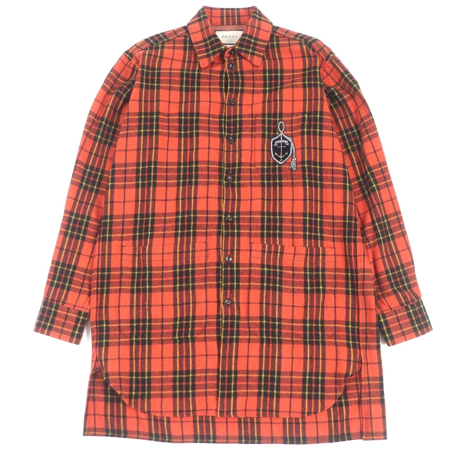 GUCCI Long sleeve shirt 538963 wool Orange 46