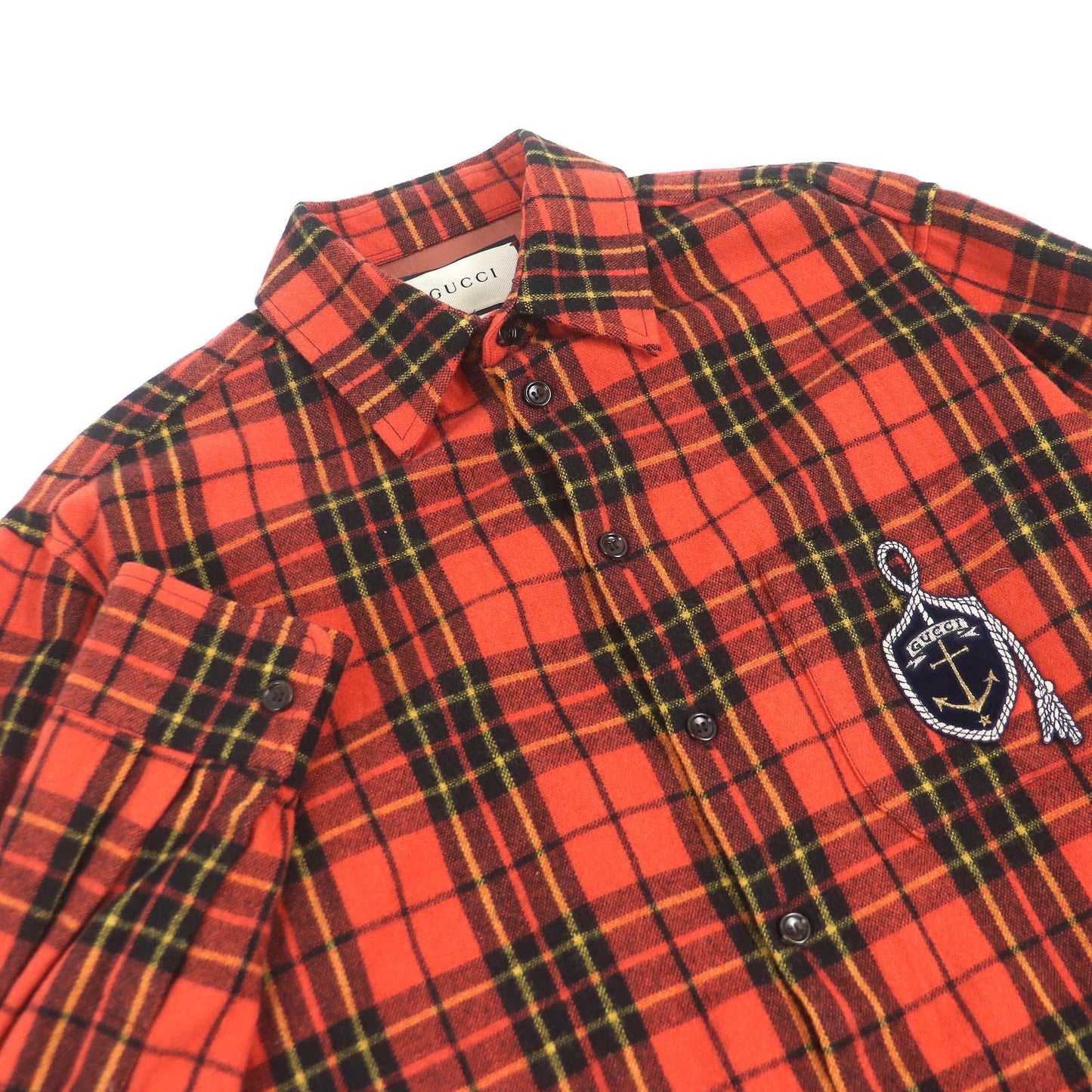 GUCCI Long sleeve shirt 538963 wool Orange 46