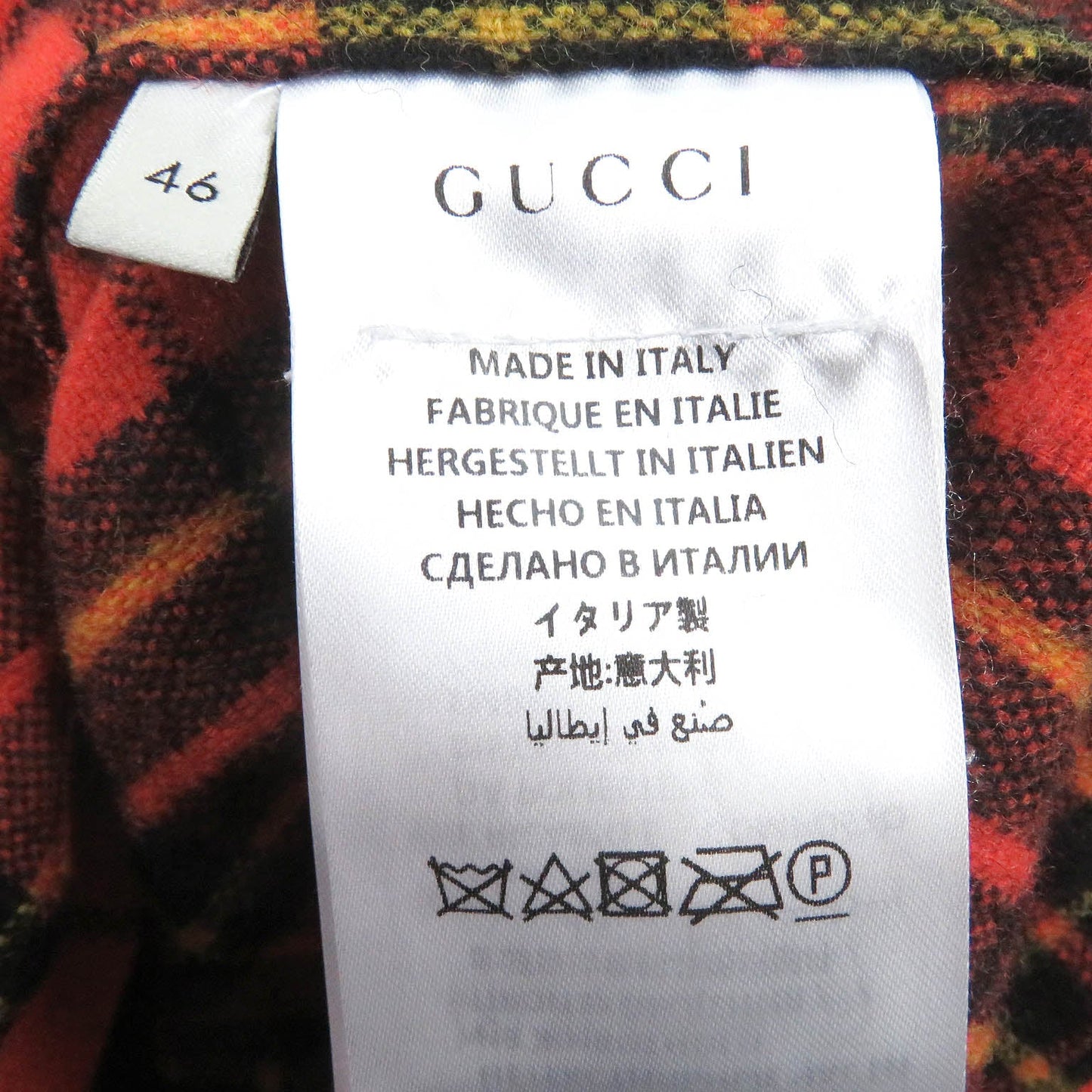 GUCCI Long sleeve shirt 538963 wool Orange 46
