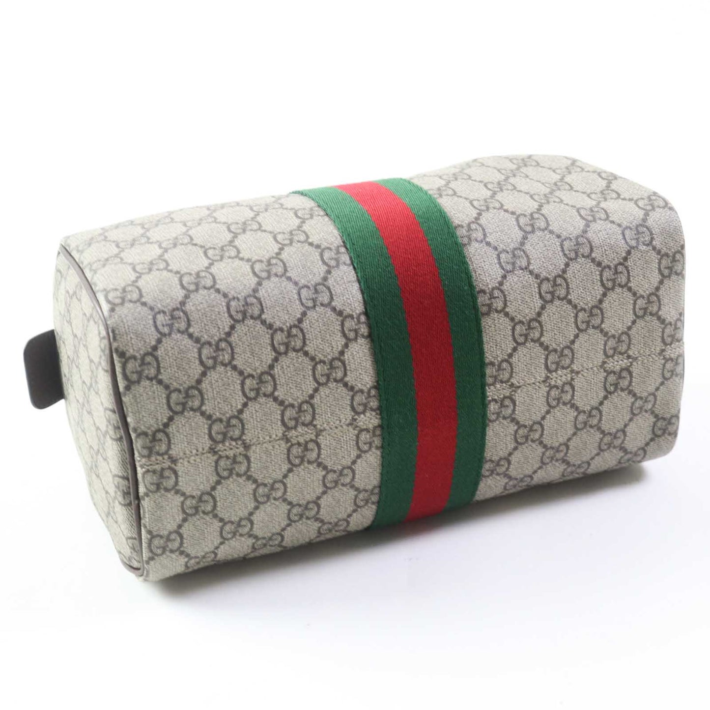 GUCCI Pouch 759689 GG Supreme Beige/Ebony Cosmetic case with Web stripes