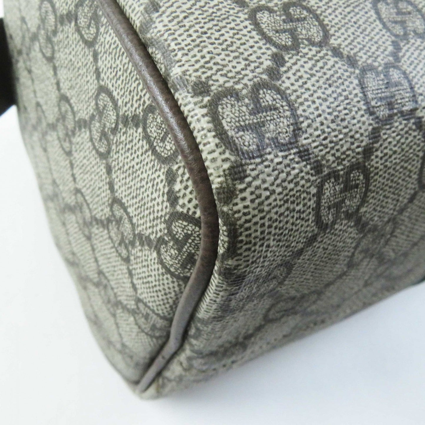 GUCCI Pouch 759689 GG Supreme Beige/Ebony Cosmetic case with Web stripes