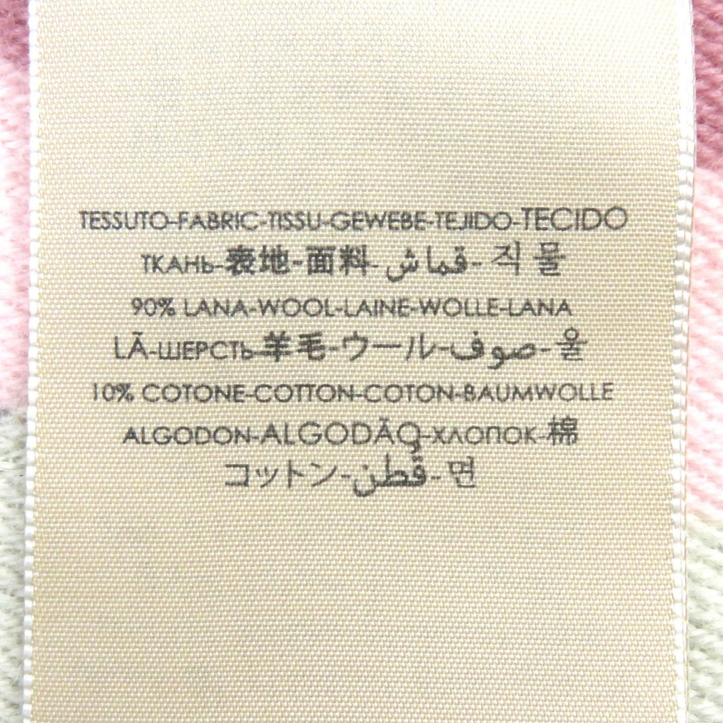 GUCCI Scarf 634166 Main: 90% wool, Main: 10% cotton Pink white gray mens Used