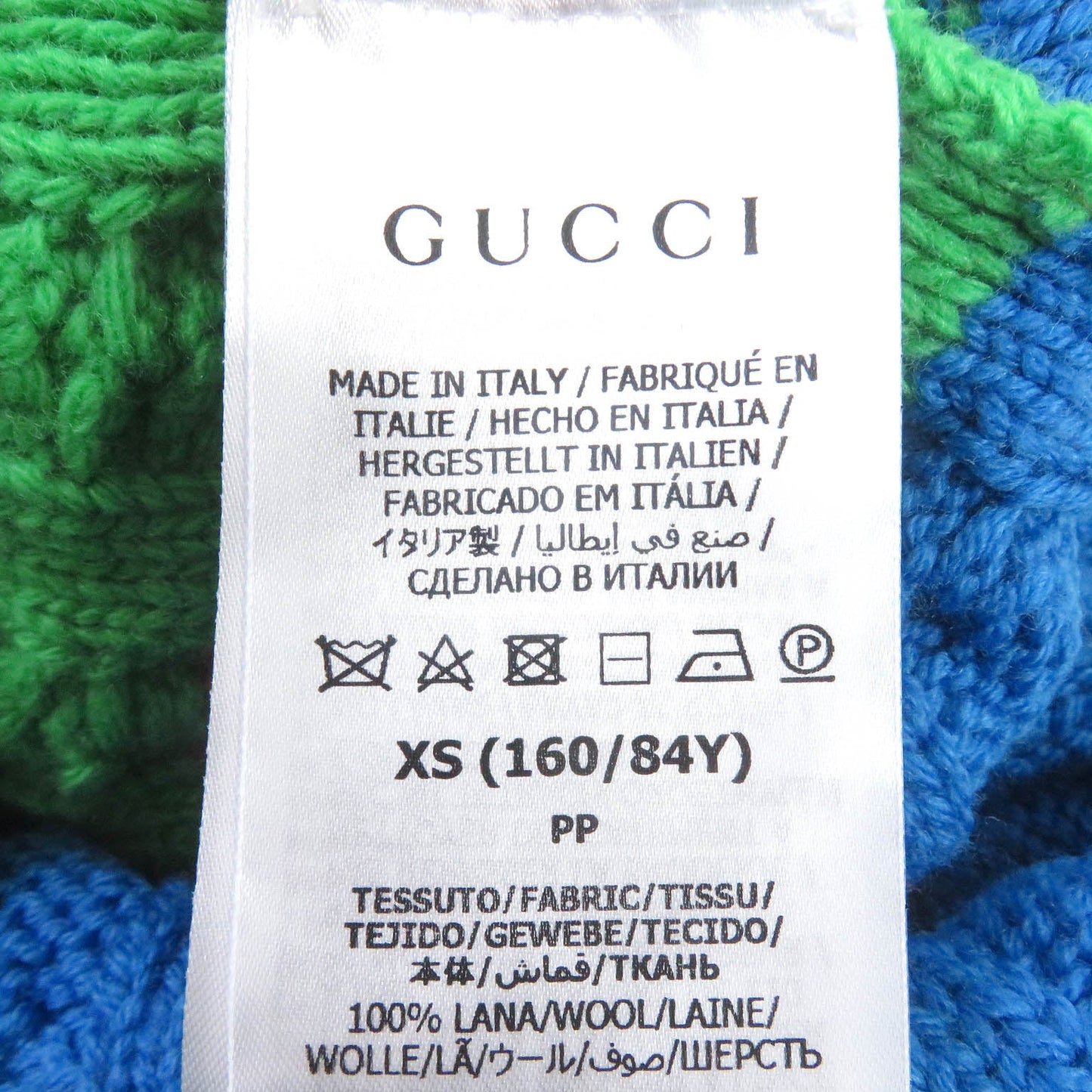 GUCCI sweater 717722 wool multicolor XS
