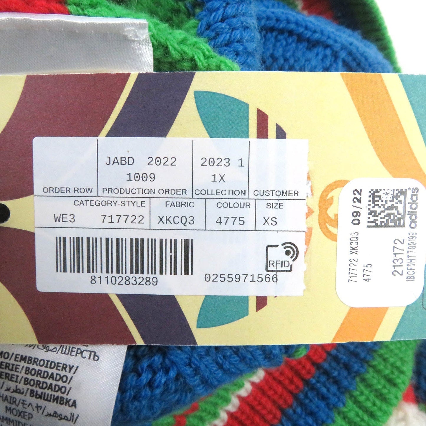 GUCCI sweater 717722 wool multicolor XS