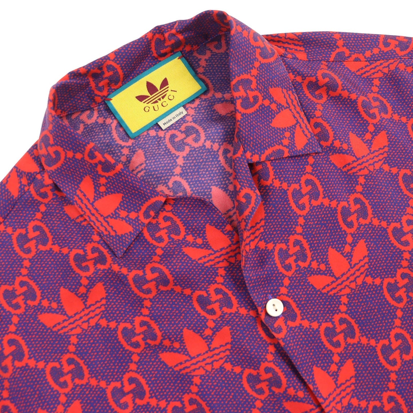 GUCCI Short sleeve shirt 691522 silk Red purple 46