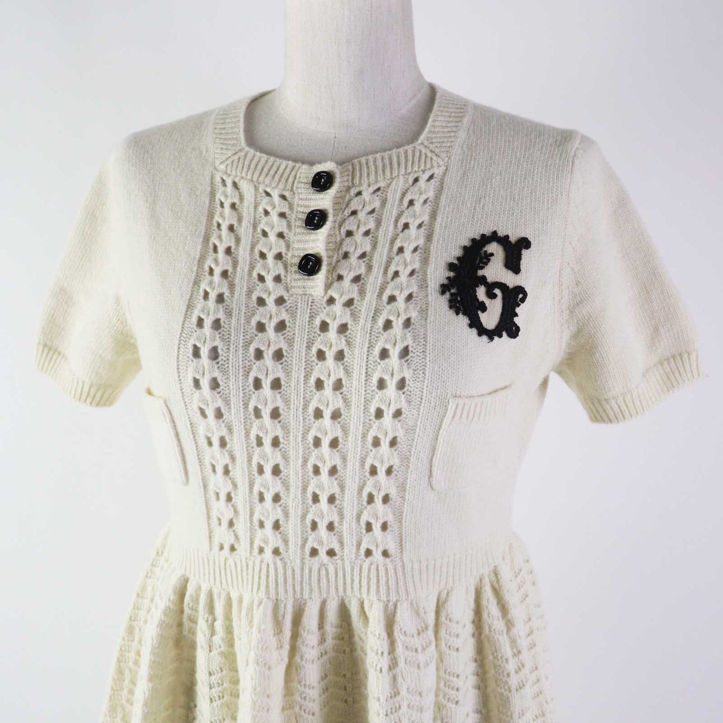 GUCCI one piece 642084 wool Ivory S