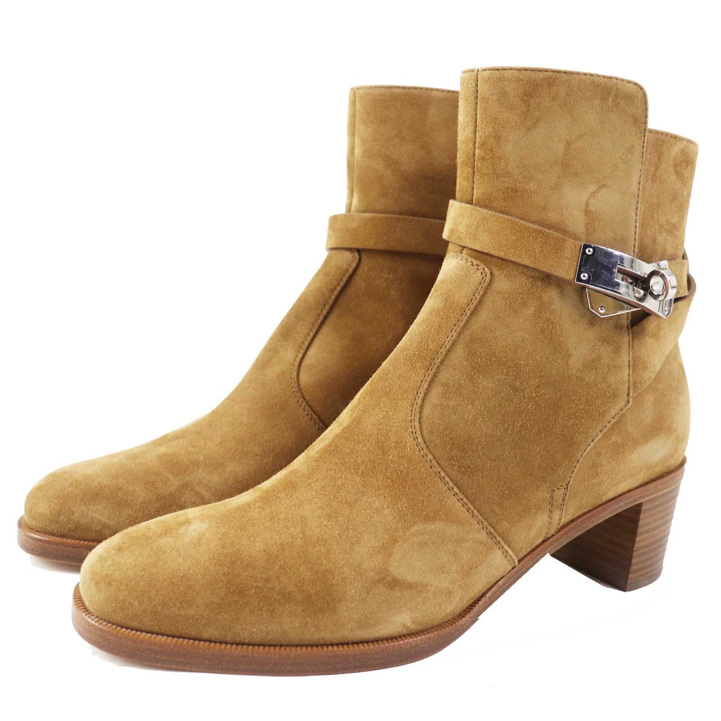 HERMES short boots Provence Brown beige French 50 38