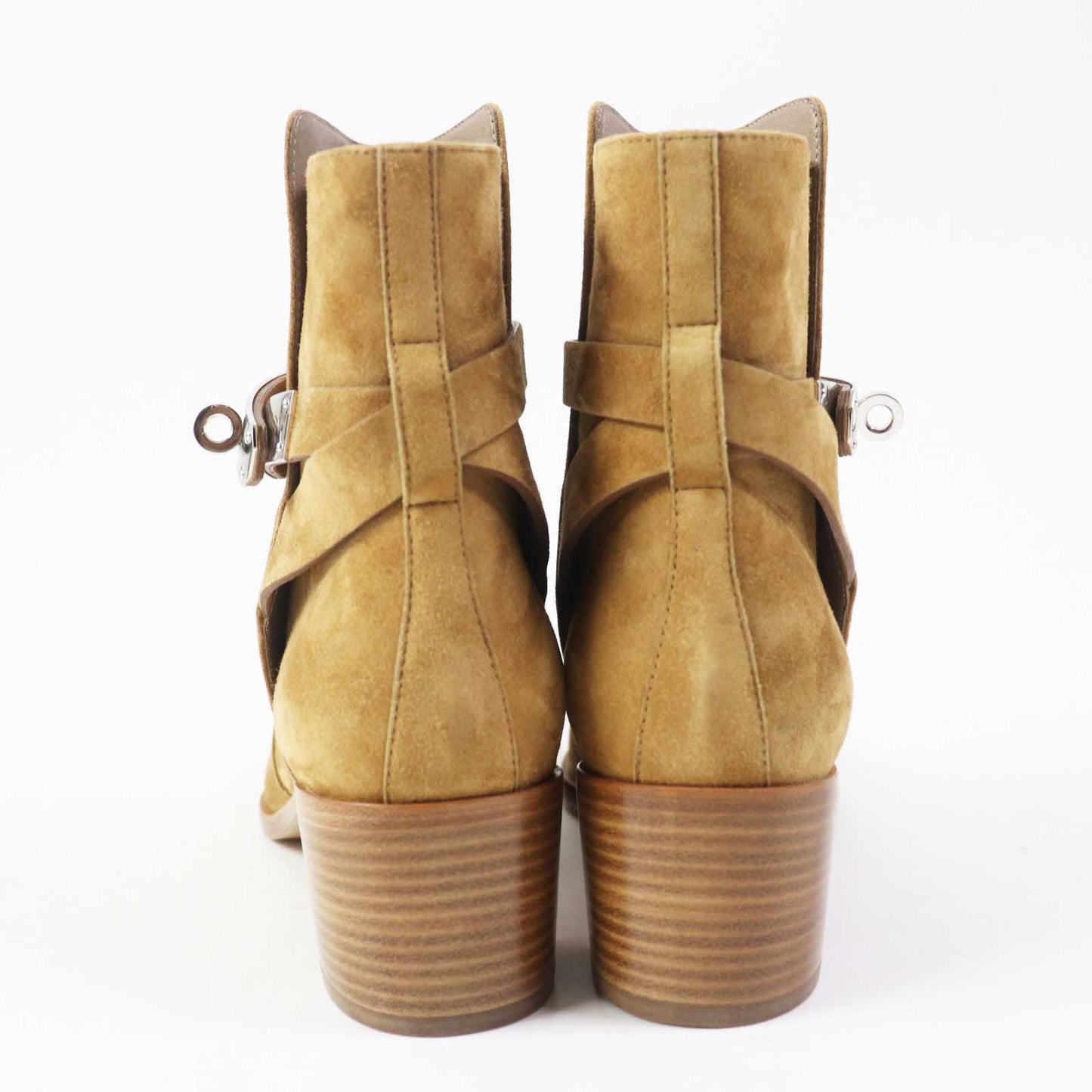 HERMES short boots Provence Brown beige French 50 38