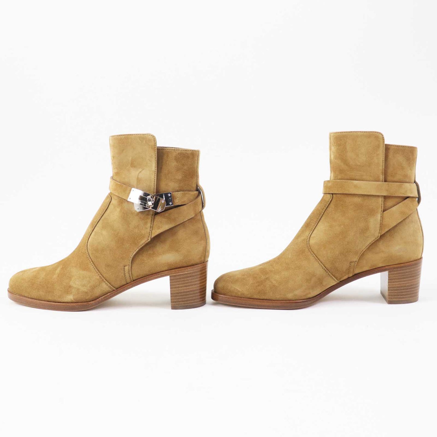HERMES short boots Provence Brown beige French 50 38