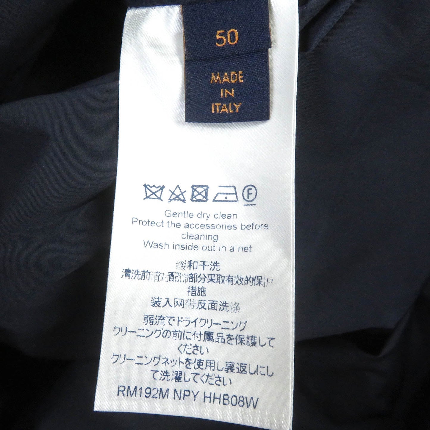 LOUIS VUITTON Blouson Main: 95% nylon, Main: 5% polyurethane, Part: 100% nylon Navy mens 50 Used