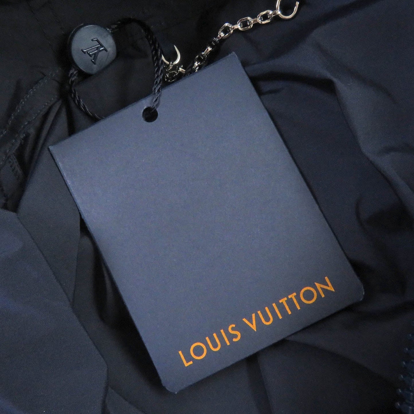LOUIS VUITTON Blouson Main: 95% nylon, Main: 5% polyurethane, Part: 100% nylon Navy mens 50 Used