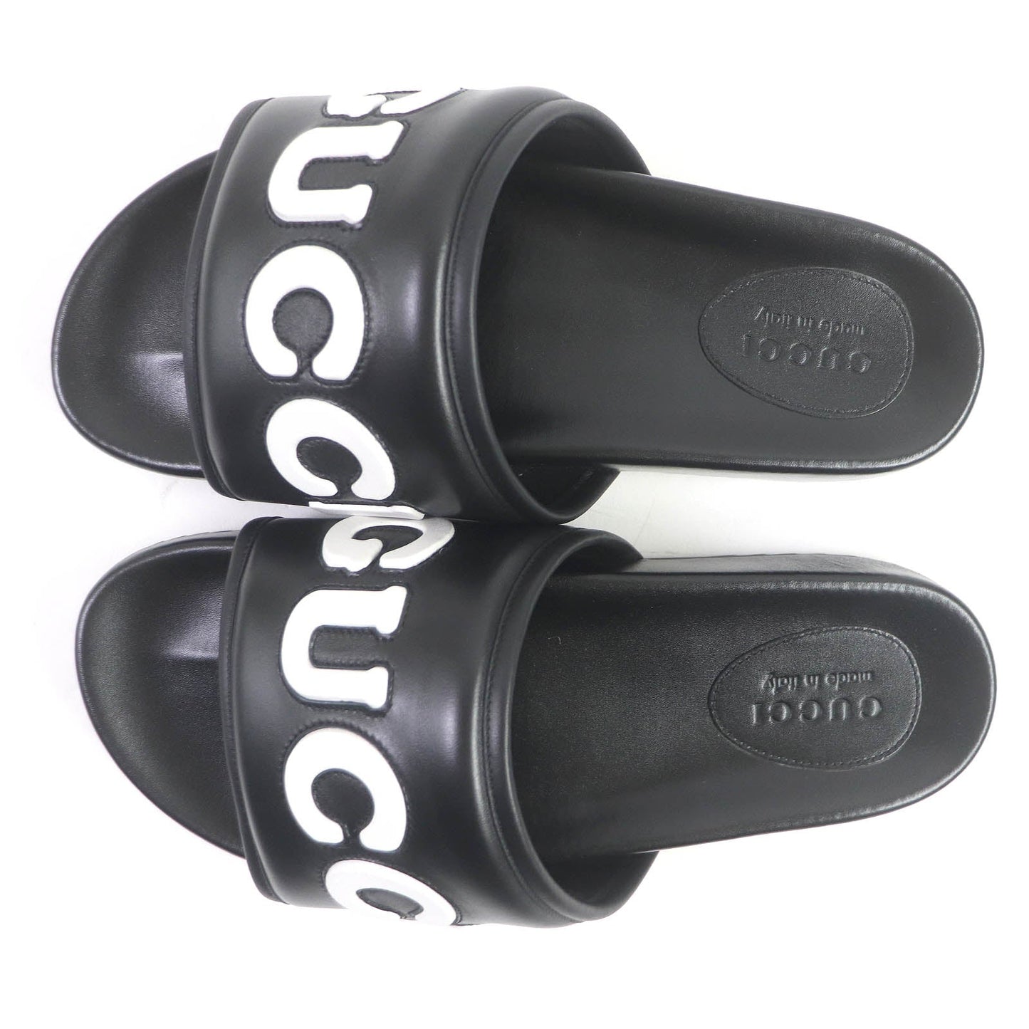 GUCCI Sandals 742009 leather black 10