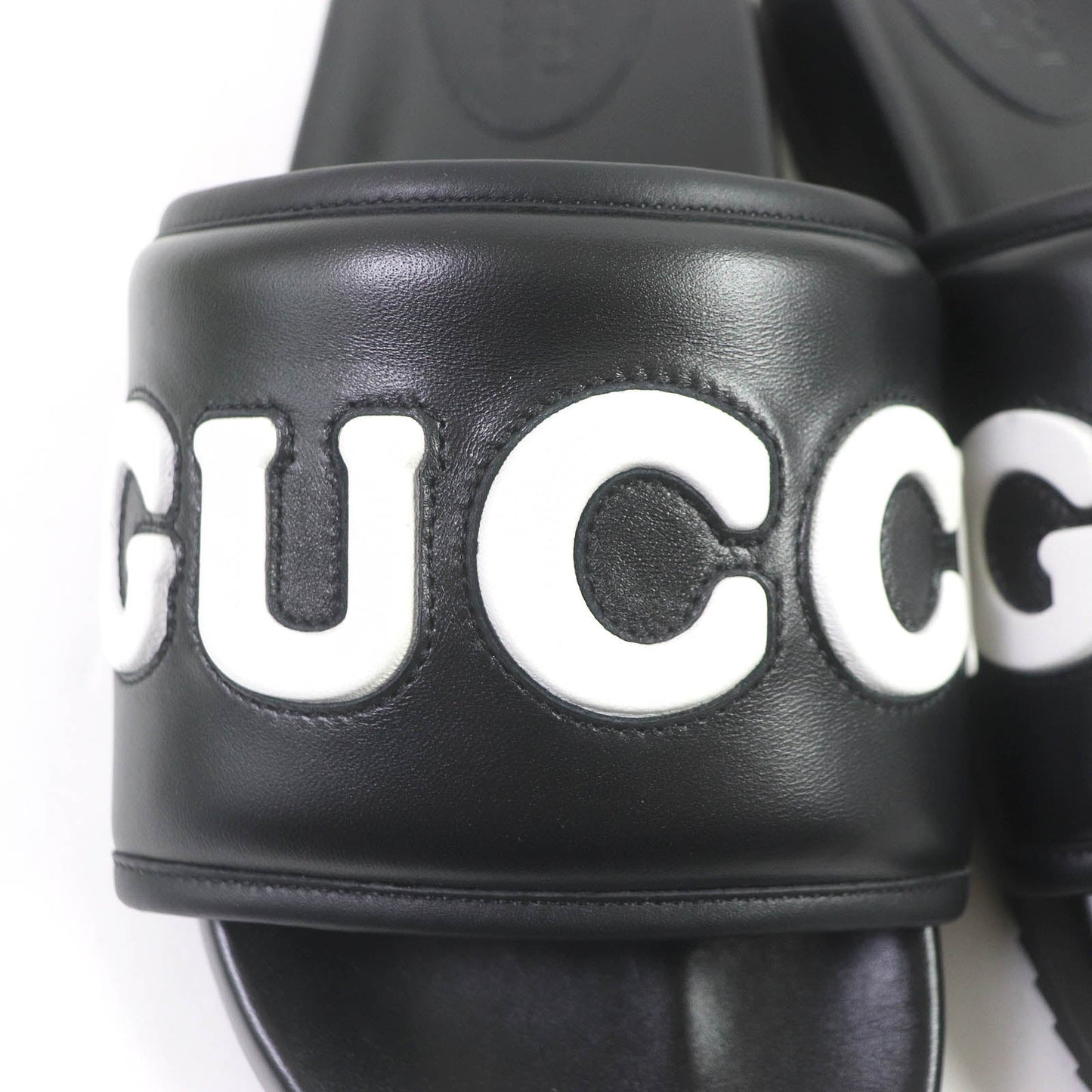 GUCCI Sandals 742009 leather black 10