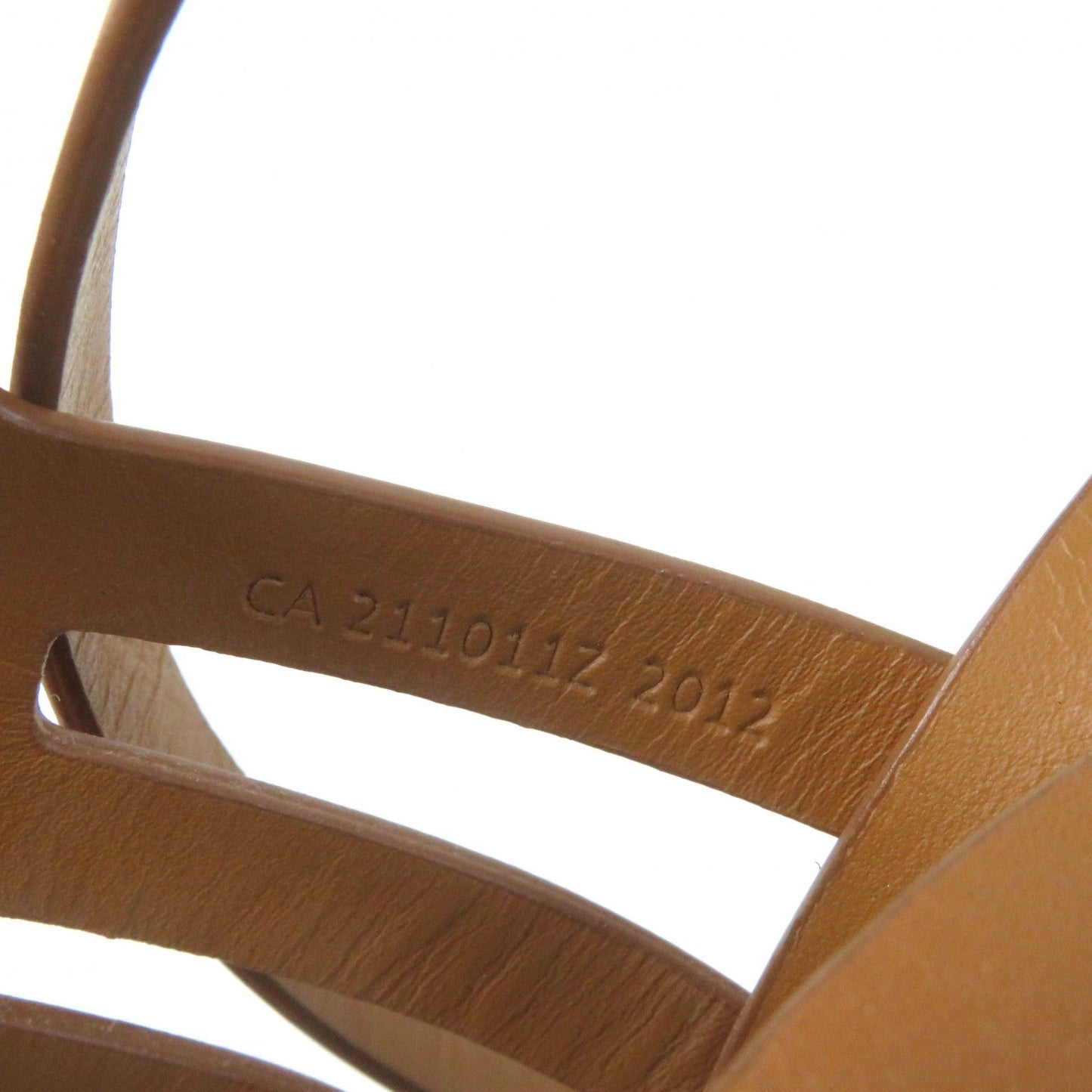 HERMES Sandals leather Brown Kataria 37