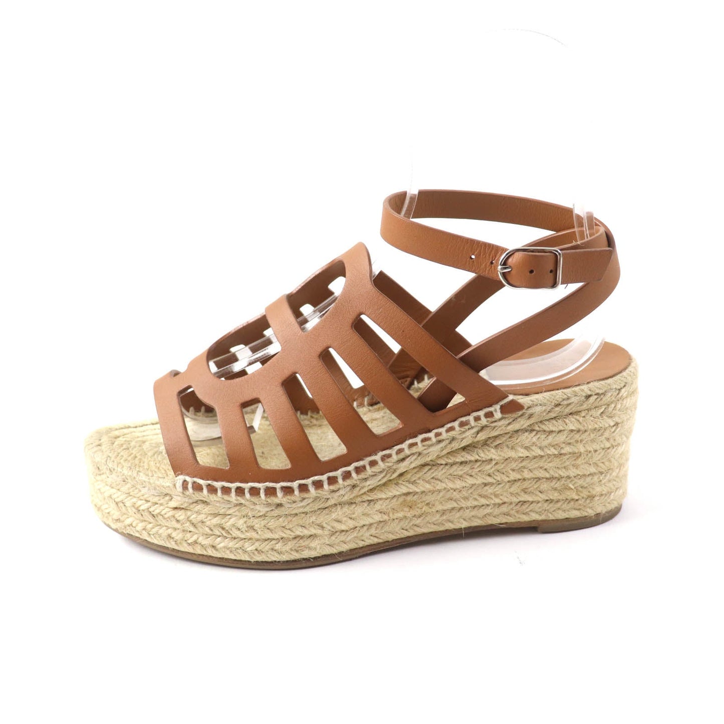 HERMES Sandals leather Brown Kataria 37