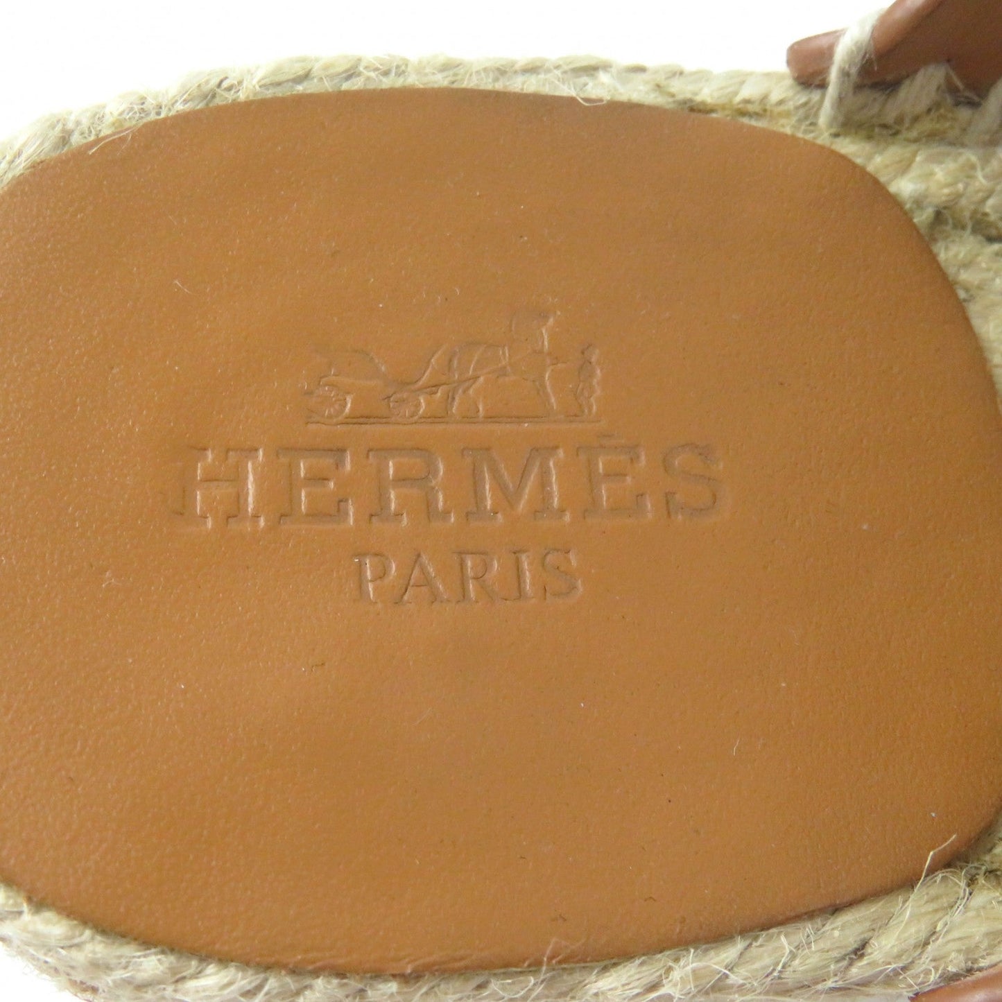 HERMES Sandals leather Brown Kataria 37