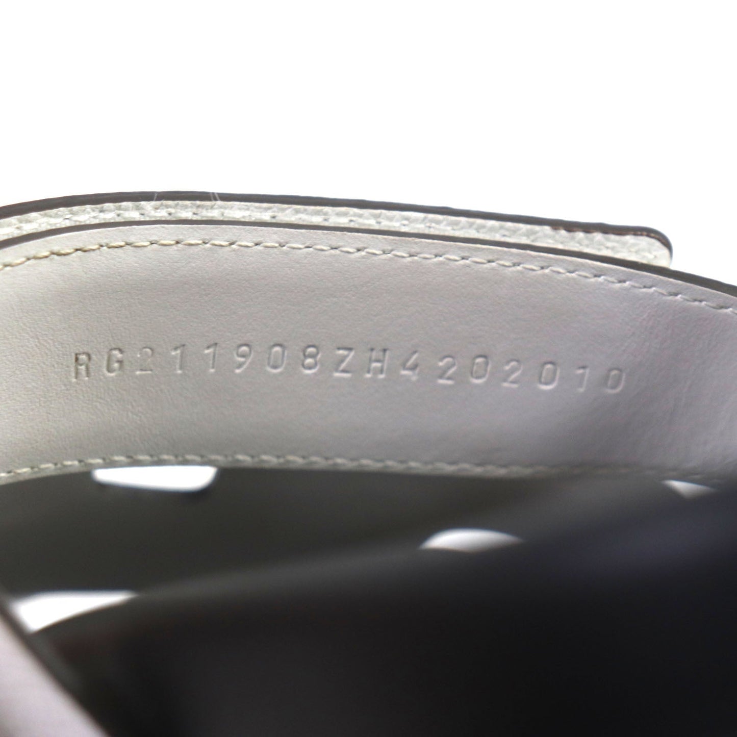 HERMES Sandals leather white Shipre 42