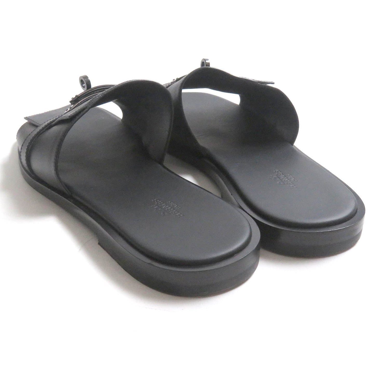 HERMES Sandals H231736ZH02390 leather black Gabriel 43