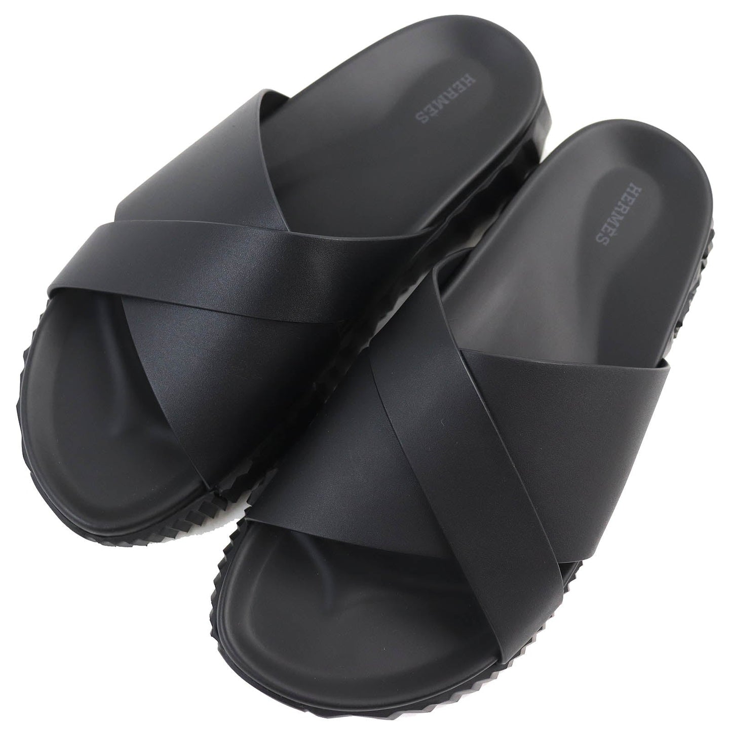 HERMES Sandals Rubber black infrastructure 43