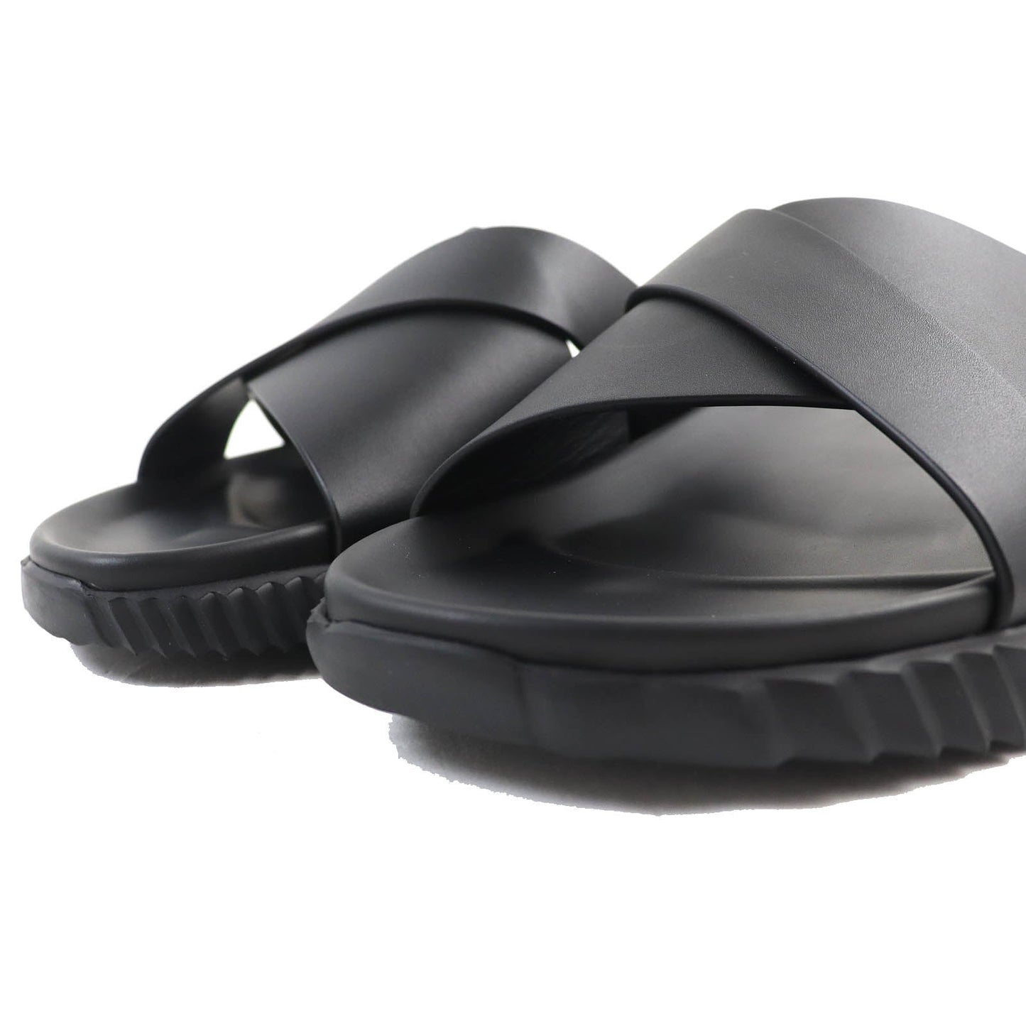 HERMES Sandals Rubber black infrastructure 43