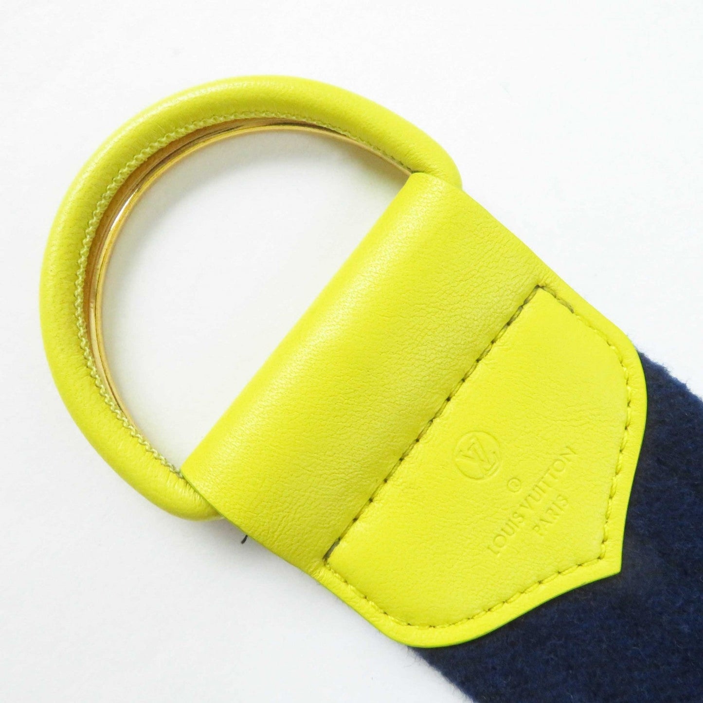 LOUIS VUITTON coat FJC022NUV wool Navy yellow Giant Monogram 36