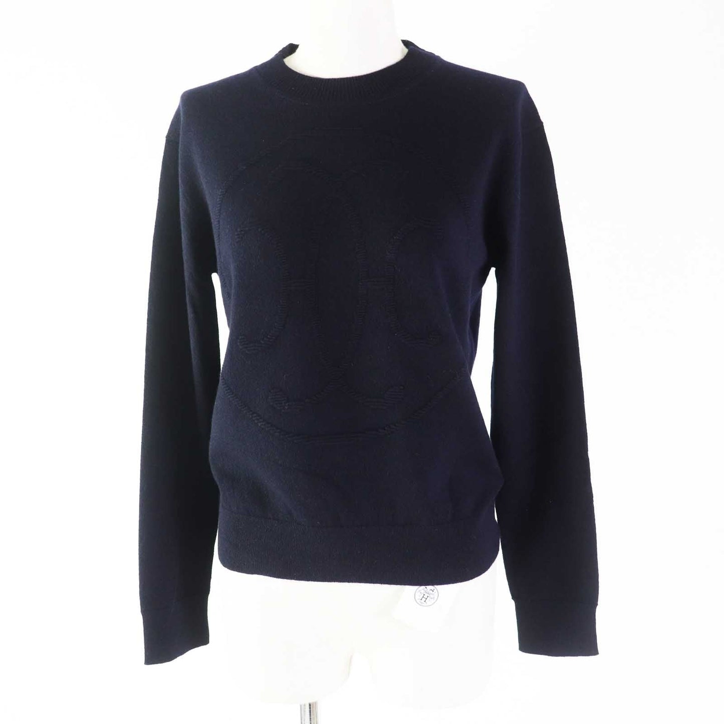 HERMES knit 4E2604D1 cashmere Dark navy 40