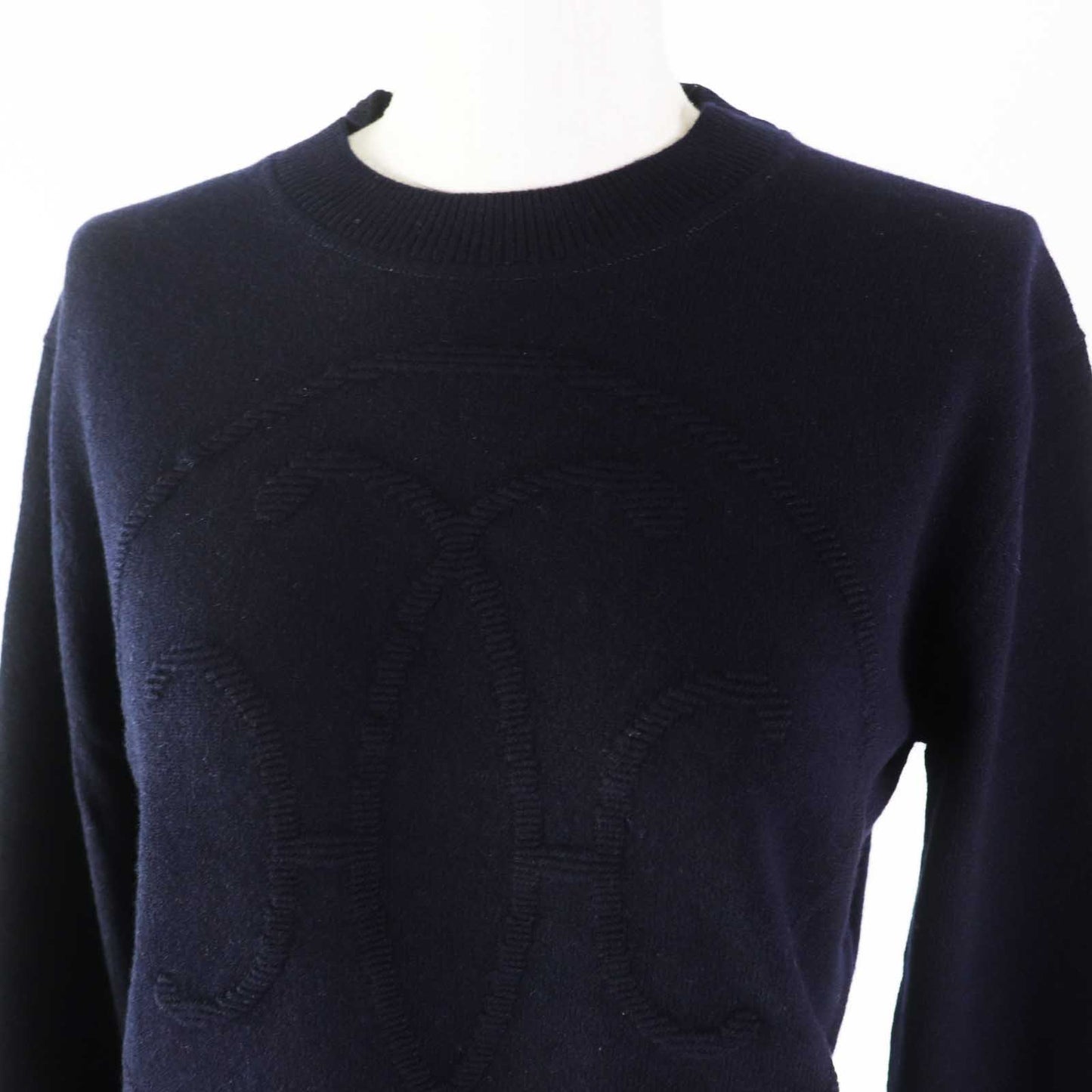 HERMES knit 4E2604D1 cashmere Dark navy 40