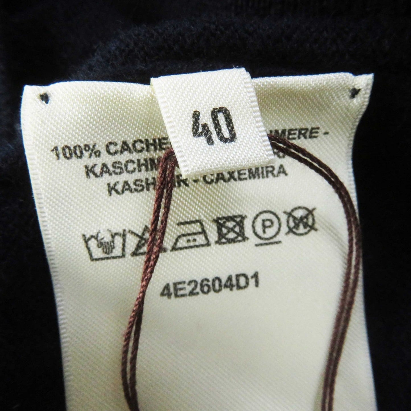 HERMES knit 4E2604D1 cashmere Dark navy 40