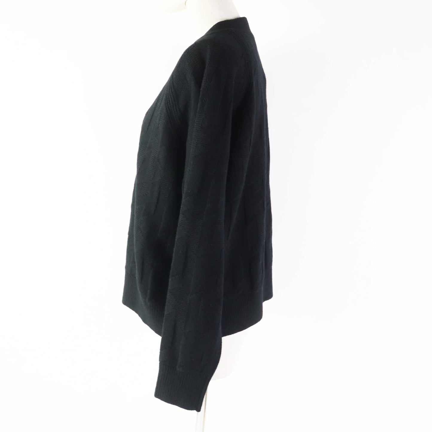 HERMES cardigan 4E2707D3 wool black 40