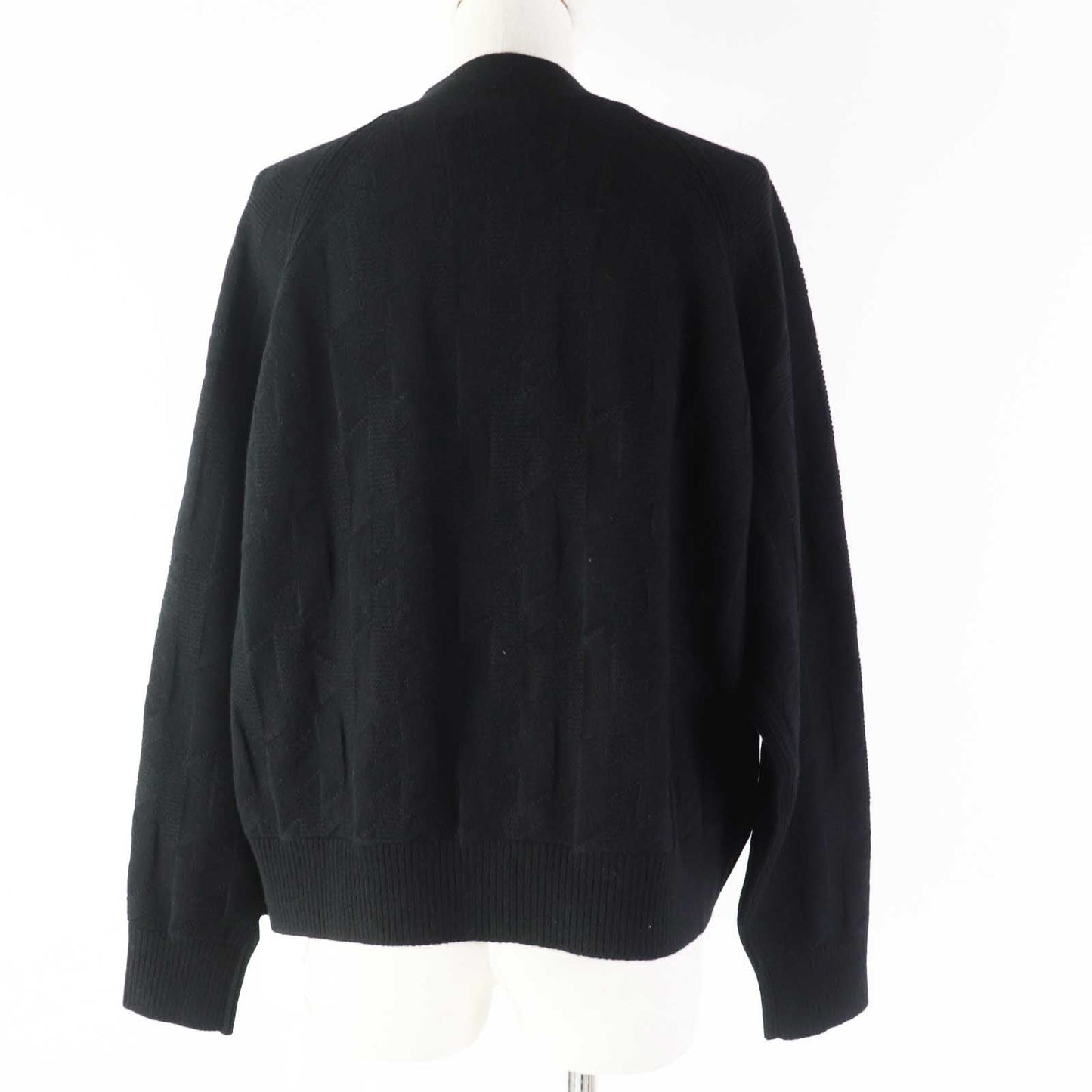 HERMES cardigan 4E2707D3 wool black 40