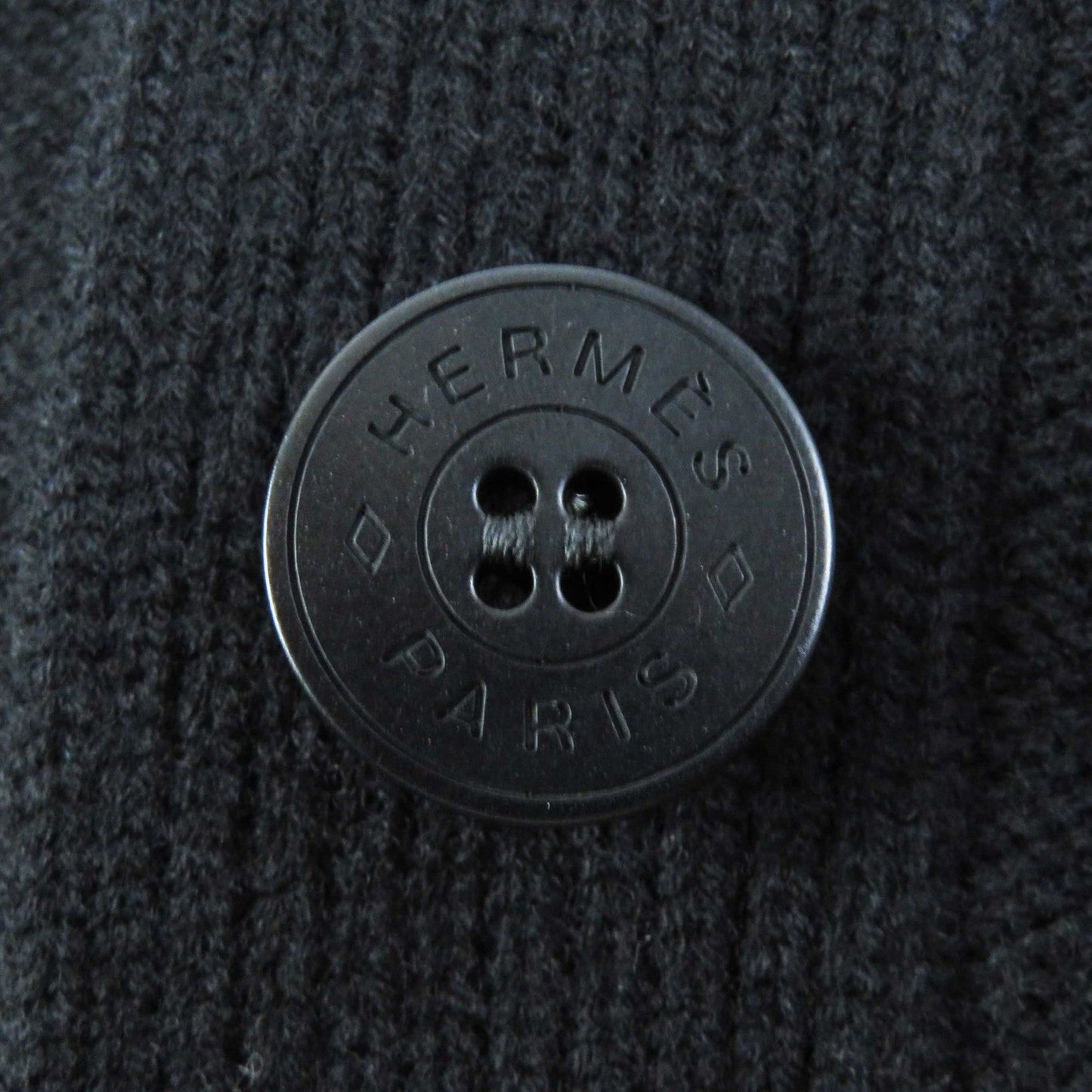 HERMES cardigan 4E2707D3 wool black 40