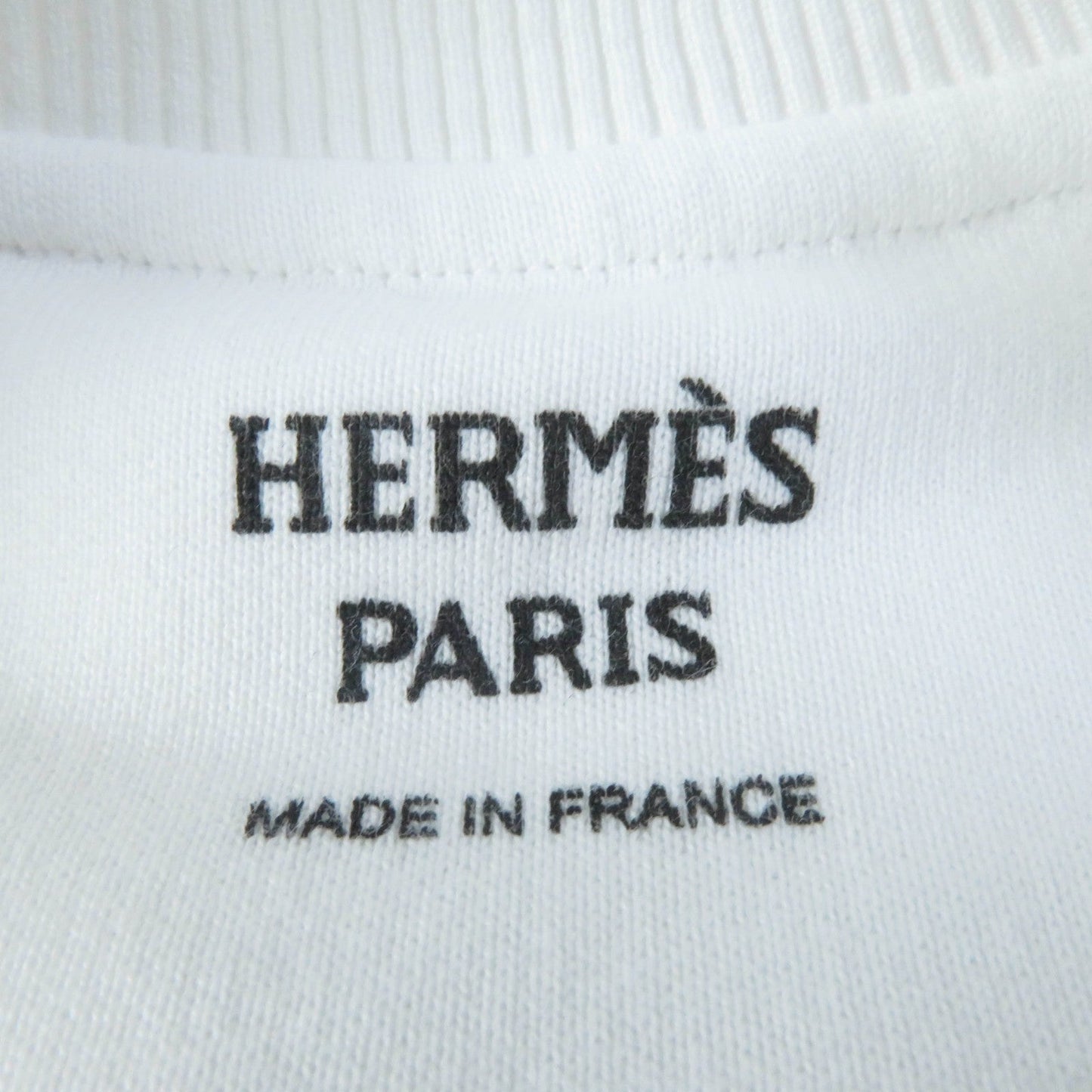 HERMES sweat 3E4626DA cotton White multicolor Chevroscope 34