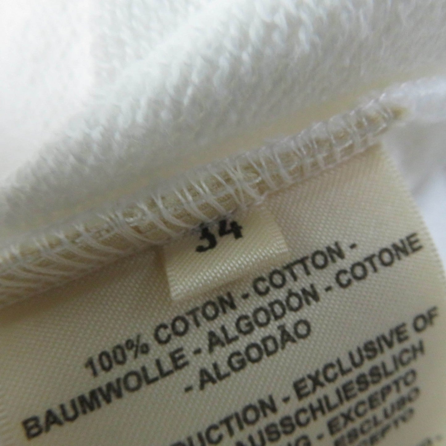 HERMES sweat 3E4626DA cotton White multicolor Chevroscope 34