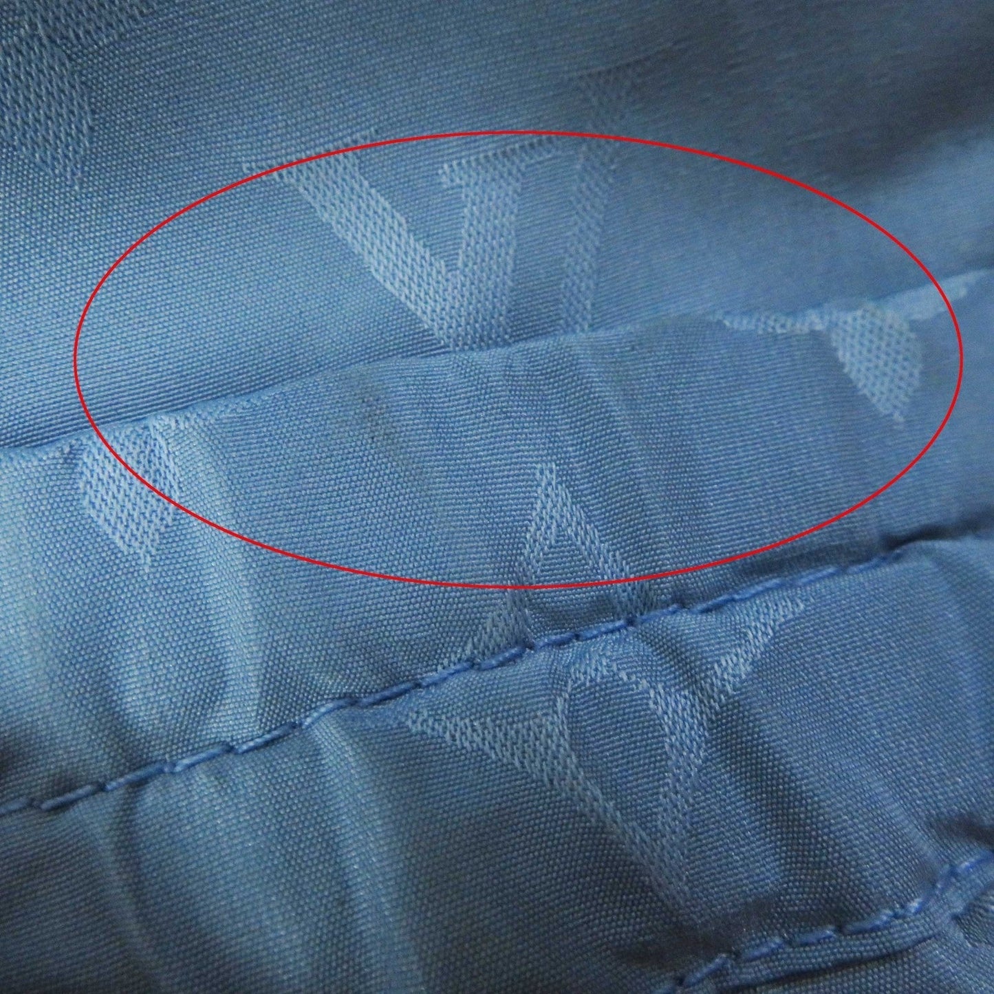 LOUIS VUITTON Blouson 1AFE42 Outer: 53% polyester, Outer: 47% silk, Lining: 100% cotton, Part: 100% polyester, Synthetic leather: 100% polyester Light blue Monogram print parka Women 38 Used