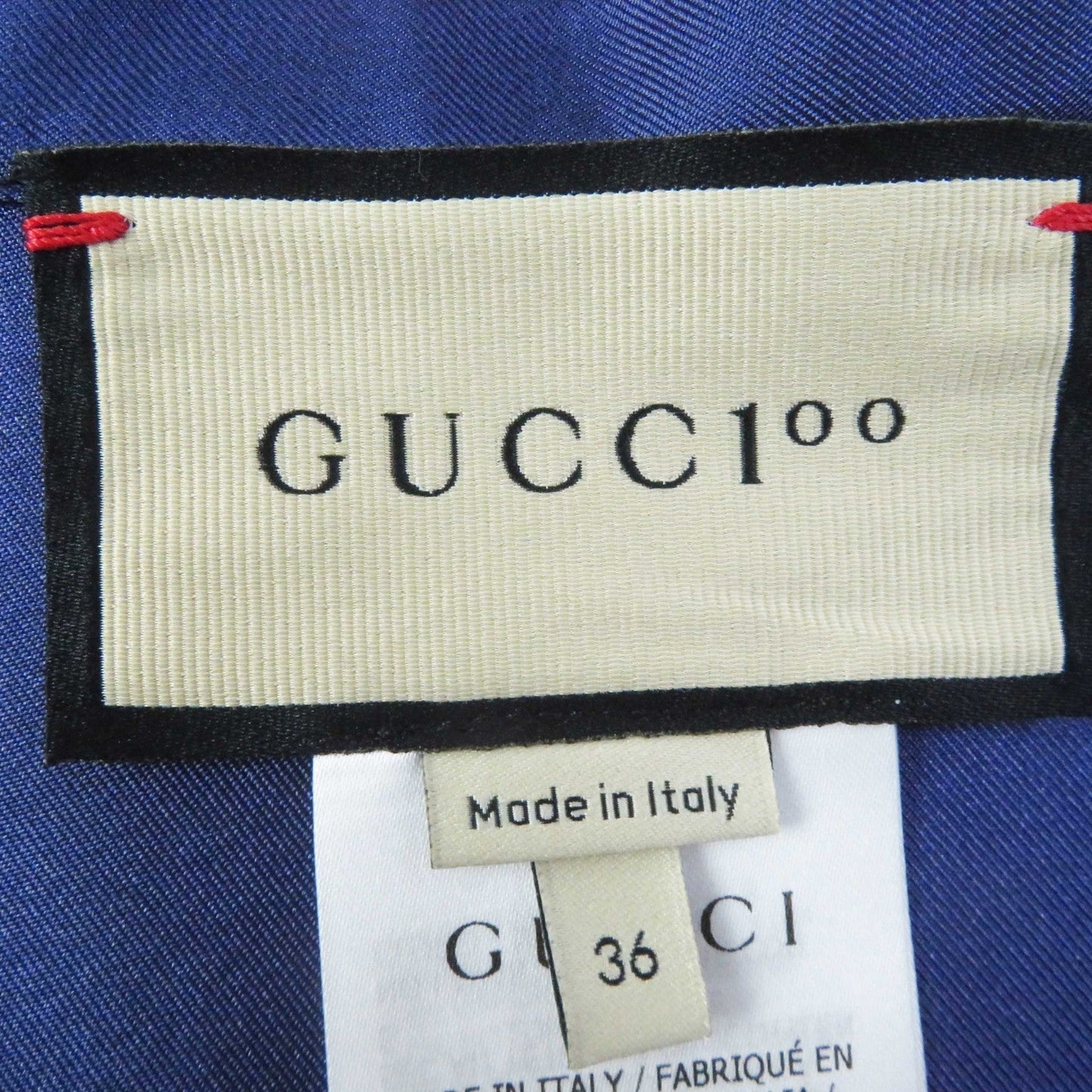 GUCCI Wrap skirt 676553 silk Navy red 36