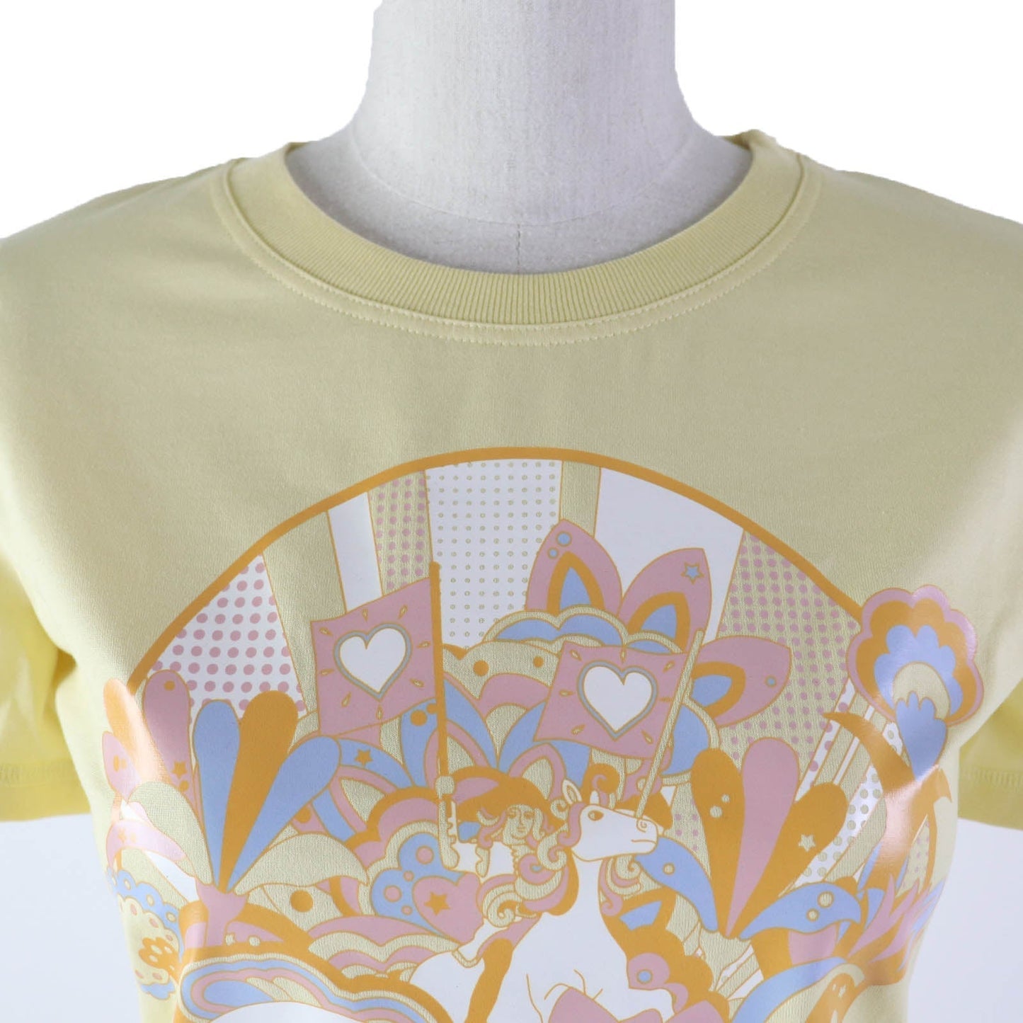 HERMES Short sleeve T-shirt cotton yellow UBOURG RAINBOW 34